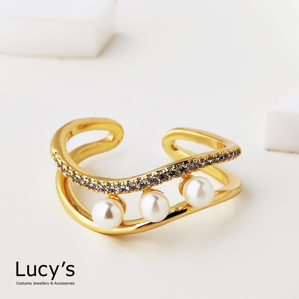 珍珠波光 開口戒 (126211)