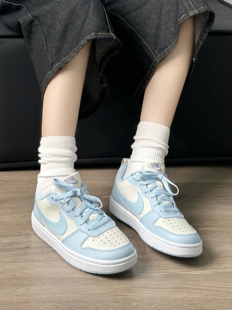 NIKE COURT BOROUGH GS 海鹽藍 奶油色 天空藍 紫色 小DUNK 大童鞋 IH4048-001 / 調貨