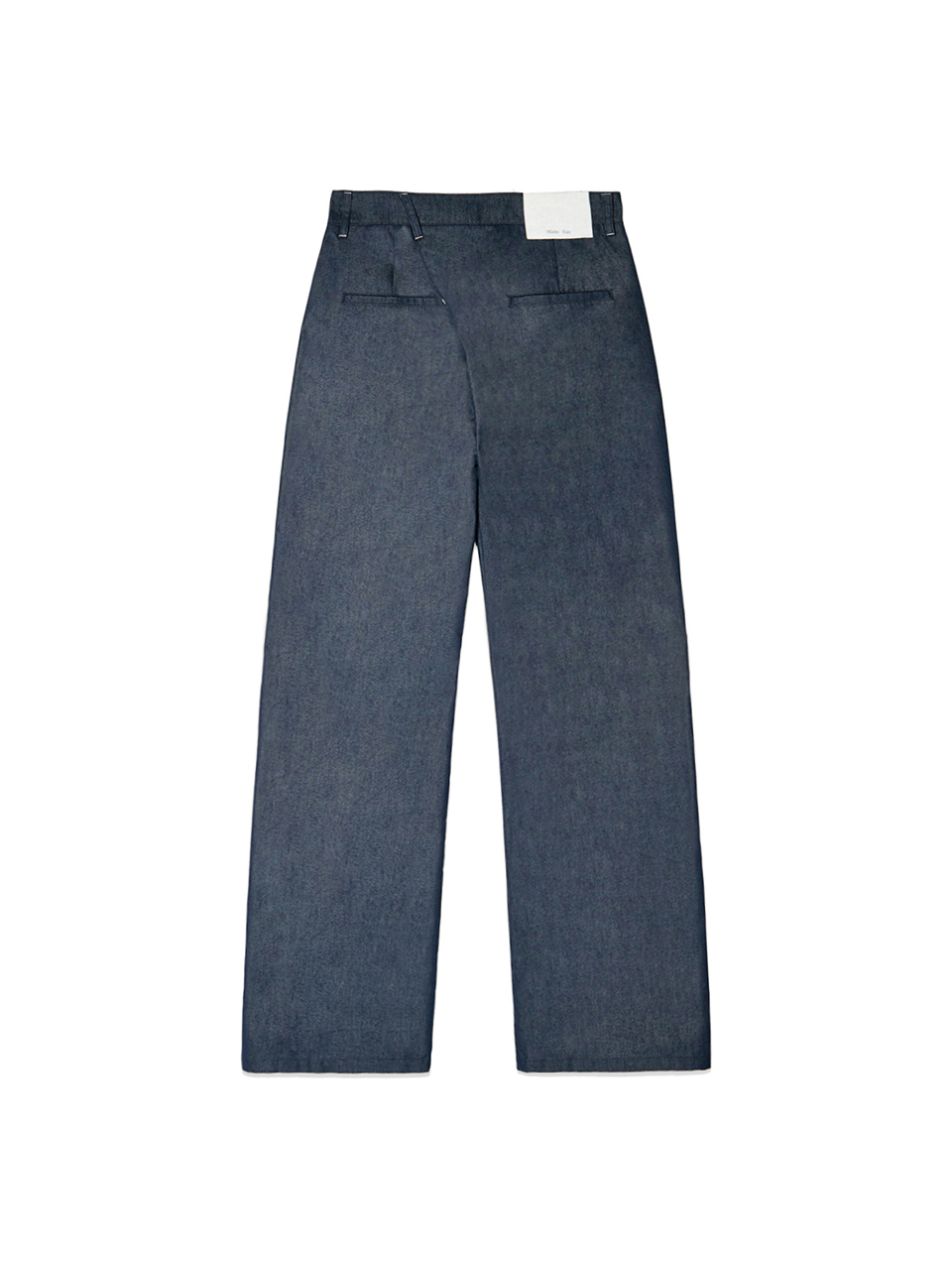 後摺細節類丹寧長褲 海軍藍