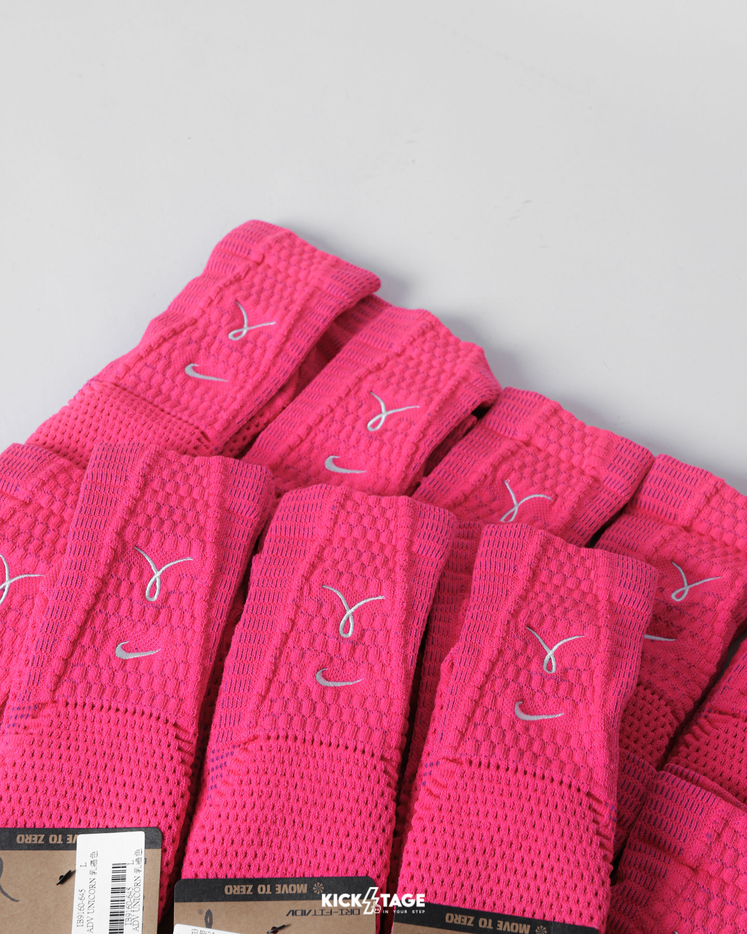 NIKE DRY ADV UNICORN 乳癌色 刺繡 支撐 健身 運動 長襪 中筒襪【IB9160-645】