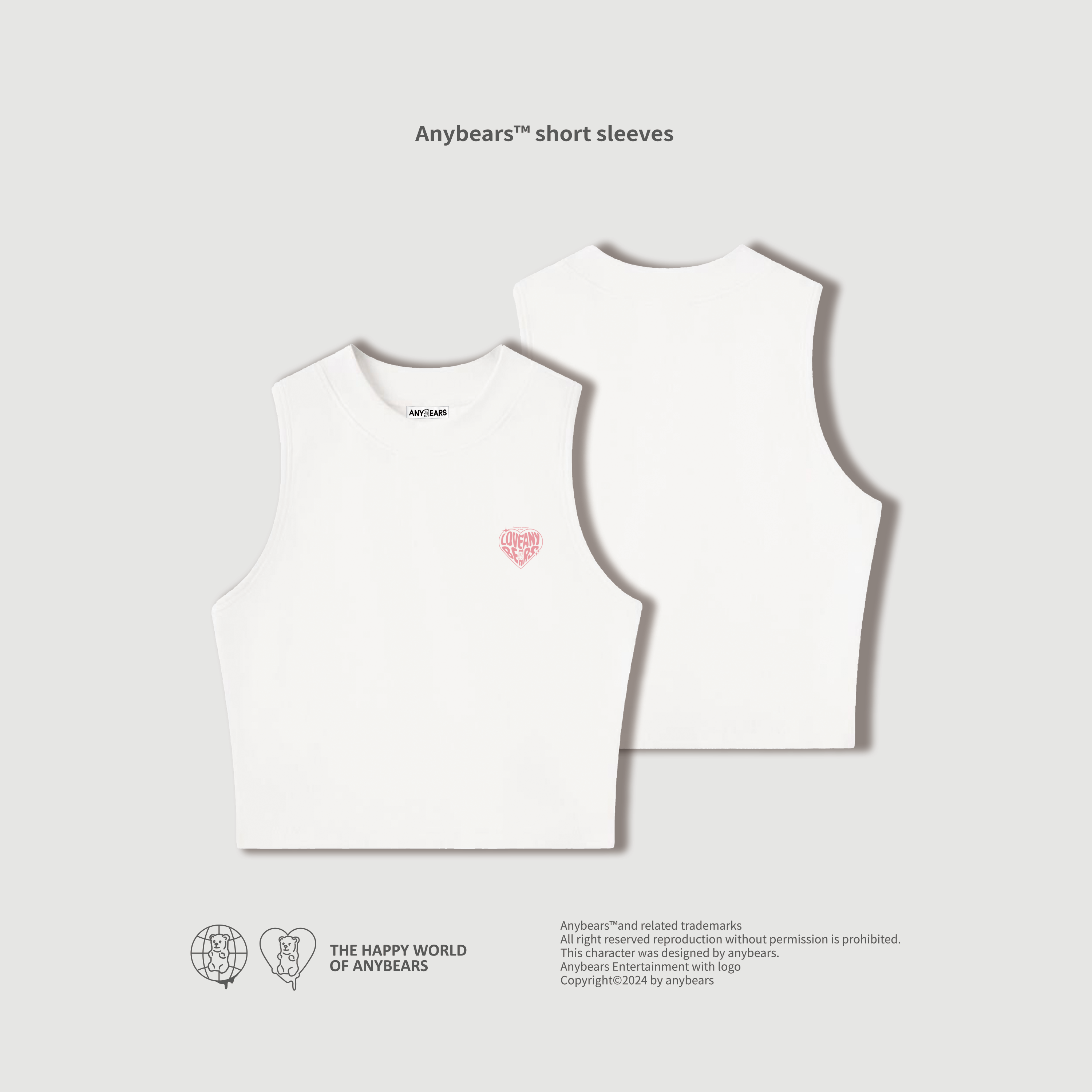 ANYBEARS® Love ANYBEARS 削肩背心