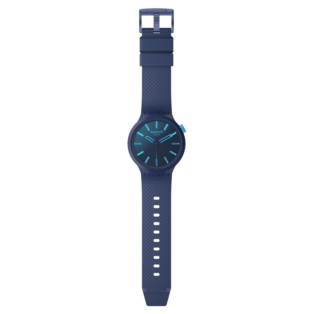 【Swatch】INDIGO GLOW SB05N113 47mm 現代鐘錶