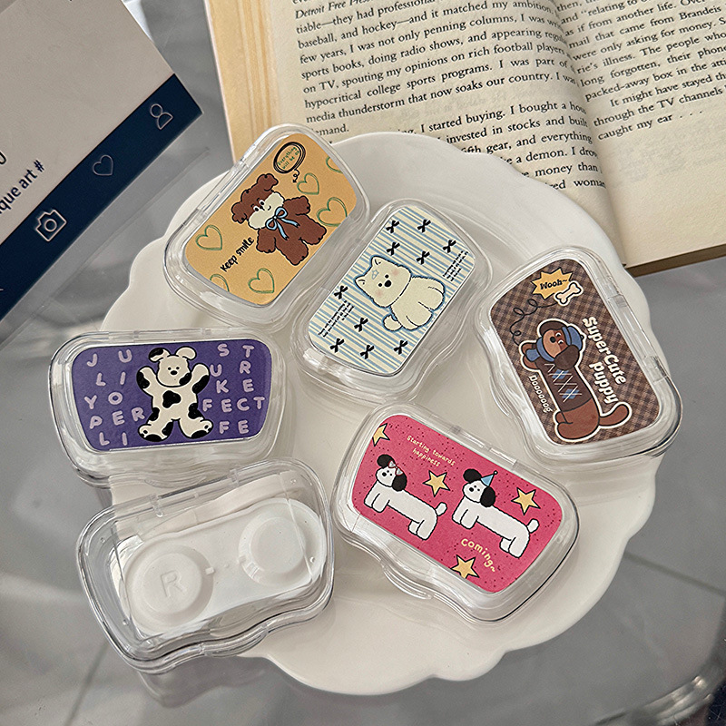 可愛復古動物隱形眼鏡盒