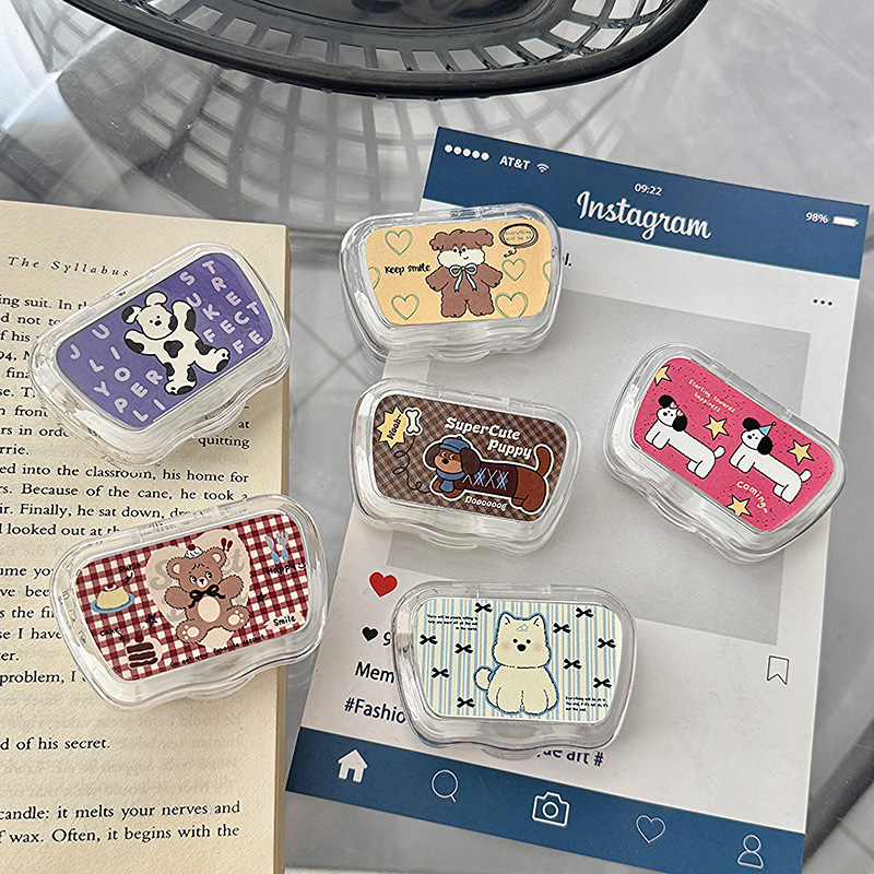 可愛復古動物隱形眼鏡盒