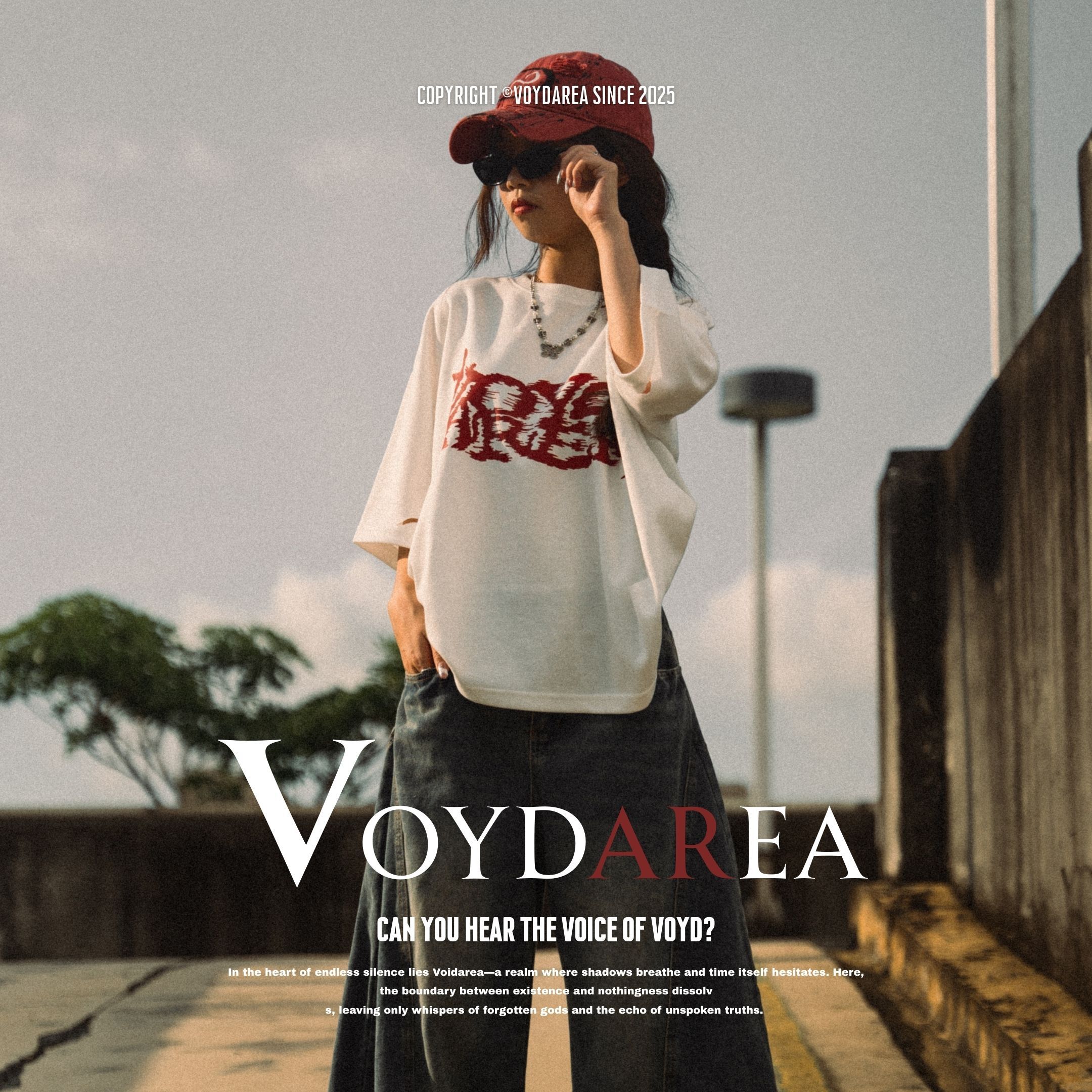 NICEDAY 現貨 服飾 Voydarea 虛無境地 虛無女神 女神 白 美式 復古 上衣 寬鬆 穿搭 女款