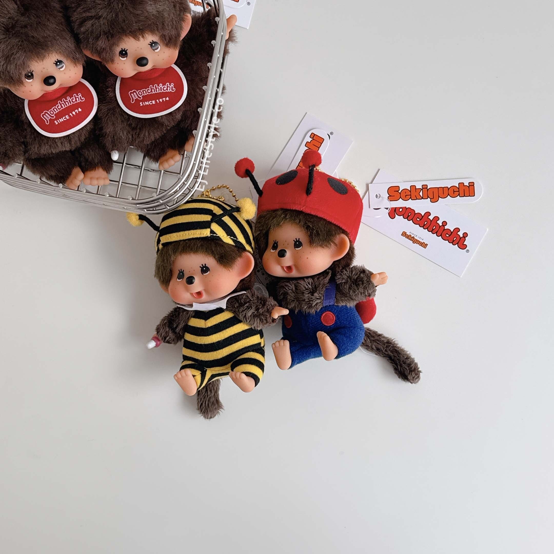 🇯🇵 MONCHHICHI 夢奇奇 基本款 蜜蜂 瓢蟲 站姿 坐姿 吊飾 / 現貨