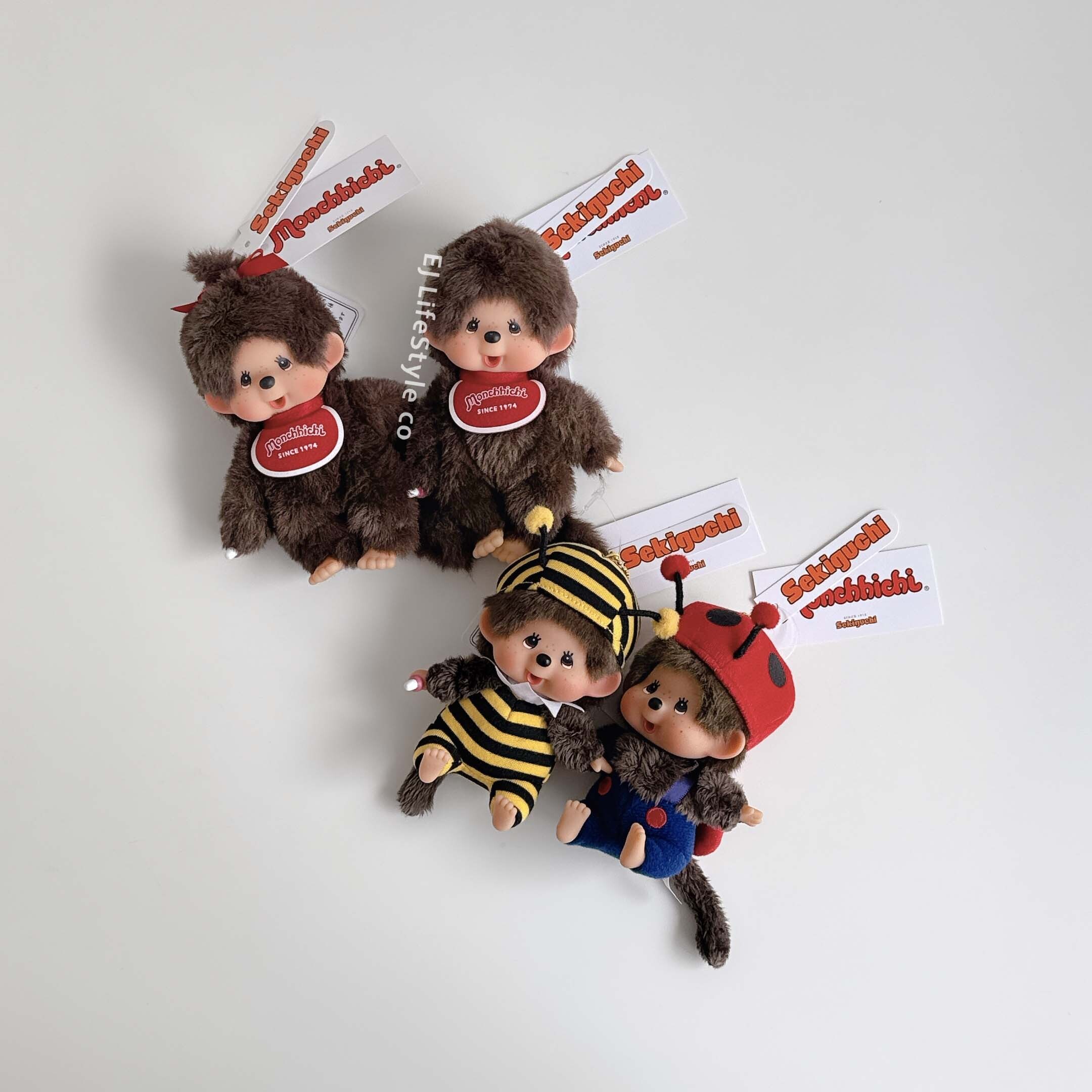 🇯🇵 MONCHHICHI 夢奇奇 基本款 蜜蜂 瓢蟲 站姿 坐姿 吊飾 / 現貨