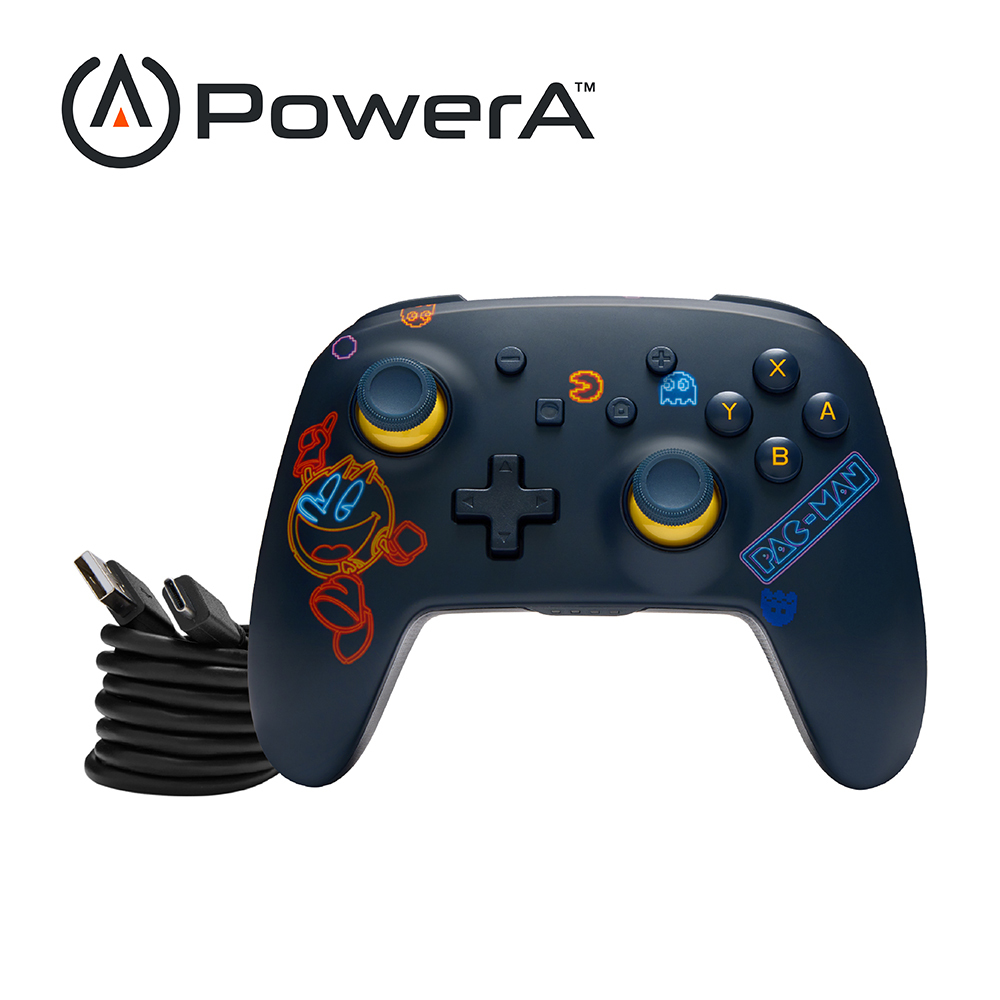 【PowerA】|任天堂官方授權|增強款無線遊戲手把(NSGP0458-01)-炫光小精靈