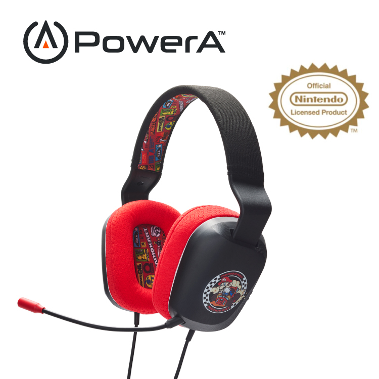 【PowerA】|任天堂官方授權| 有線耳機(NSHS0398-01)-瑪利歐賽車