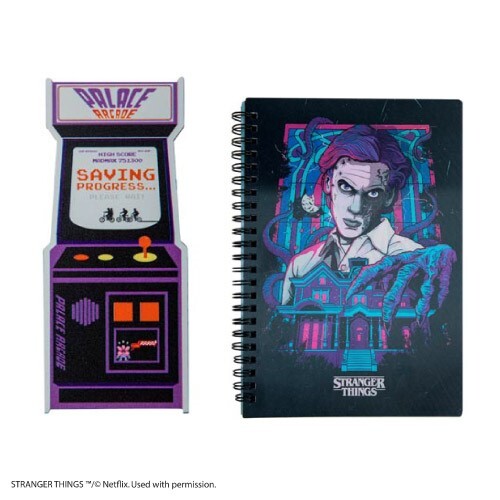 怪奇物語 - 維克納 3D 變圖筆記本及街機風金屬書籤