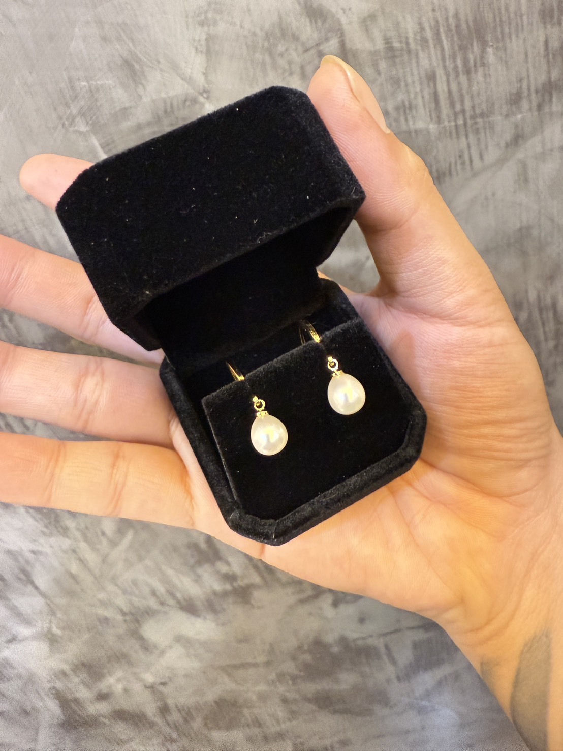 小燈泡珍珠耳環