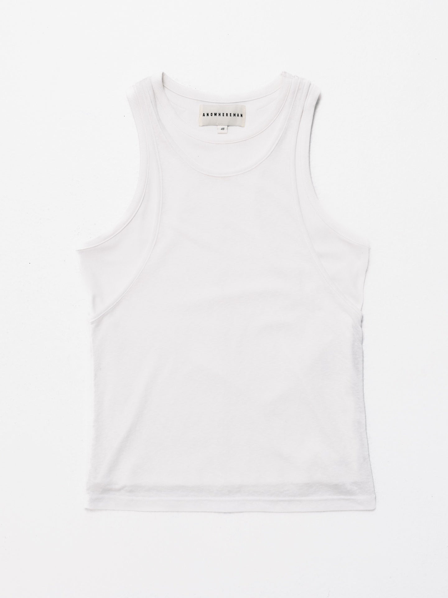 ANOWHEREMAN｜Double Layers Tank Top (White)