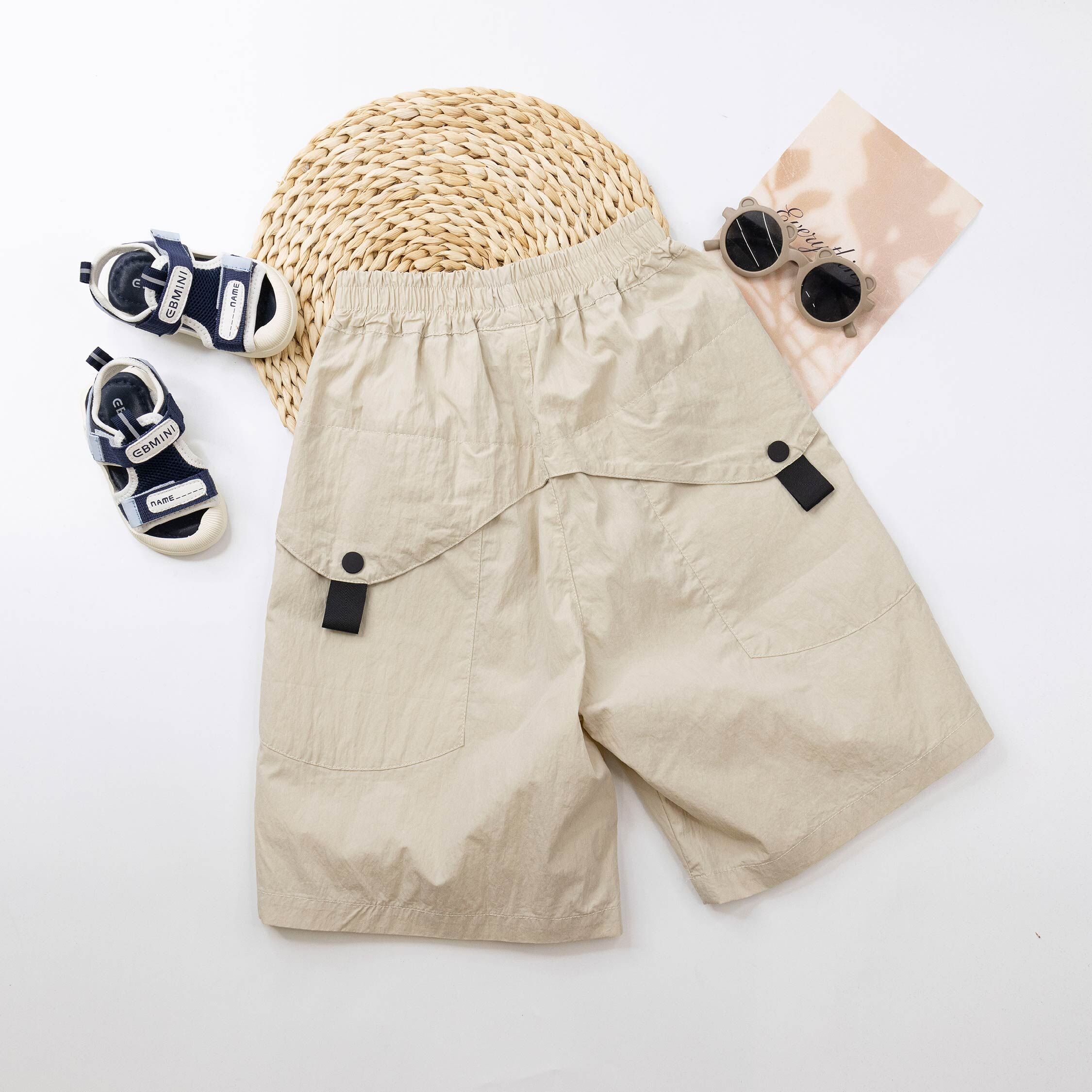 【H50806】藝術英字小標設計休閒褲