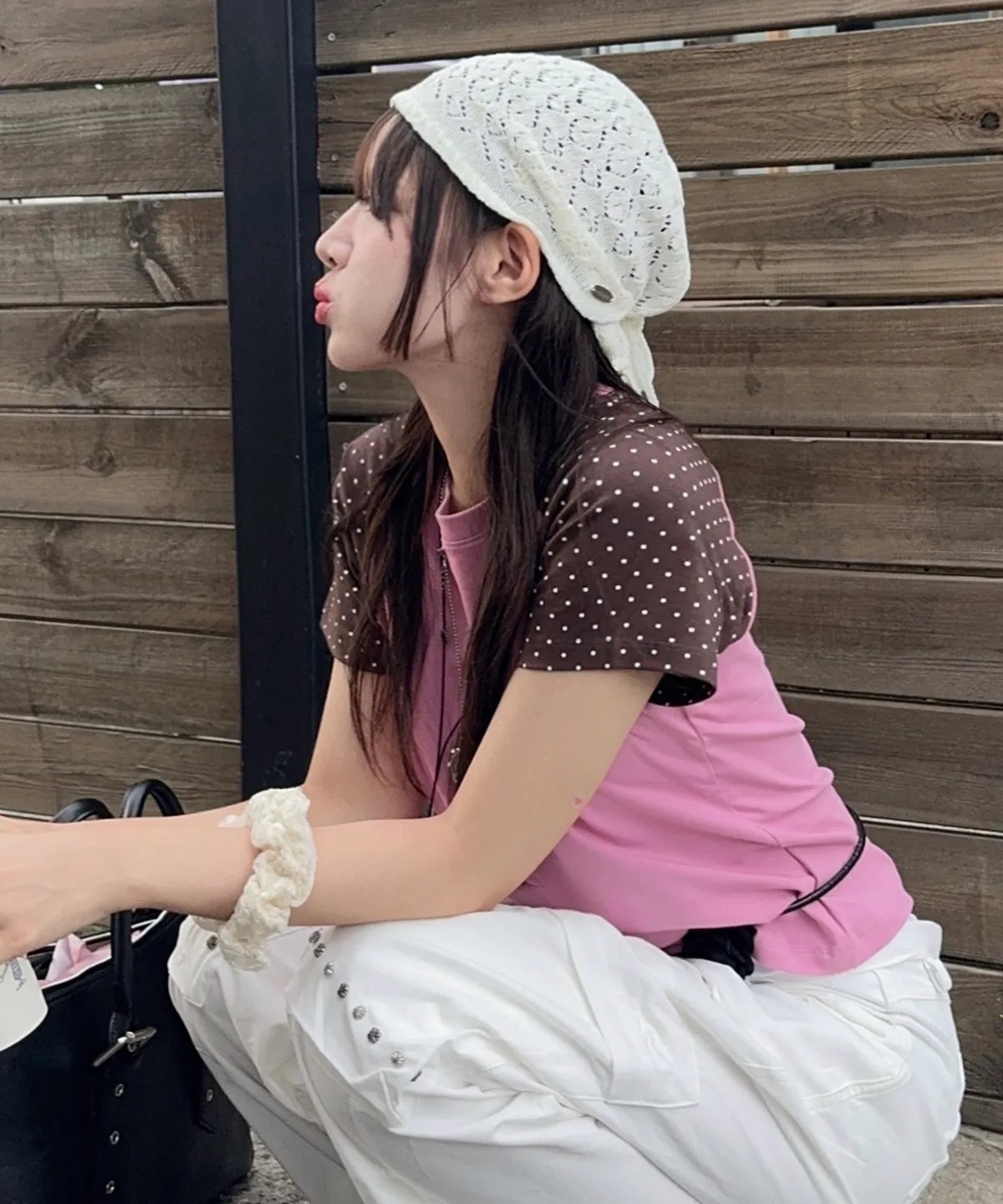 Rock Cake Dot Raglan Top