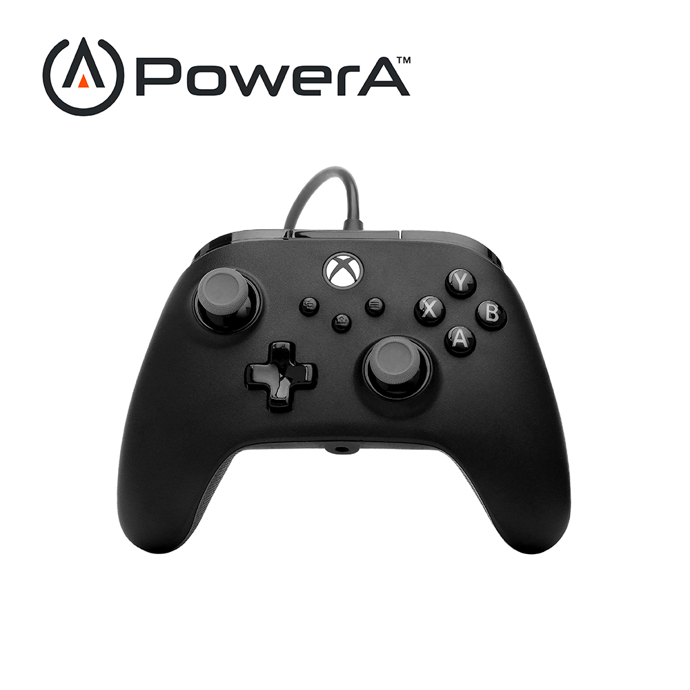 【PowerA】|XBOX官方授權|三段式可調增強款有線遊戲手把-黑色