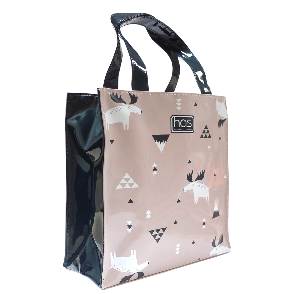 HAS亮面輕巧托特包(北歐麋鹿)