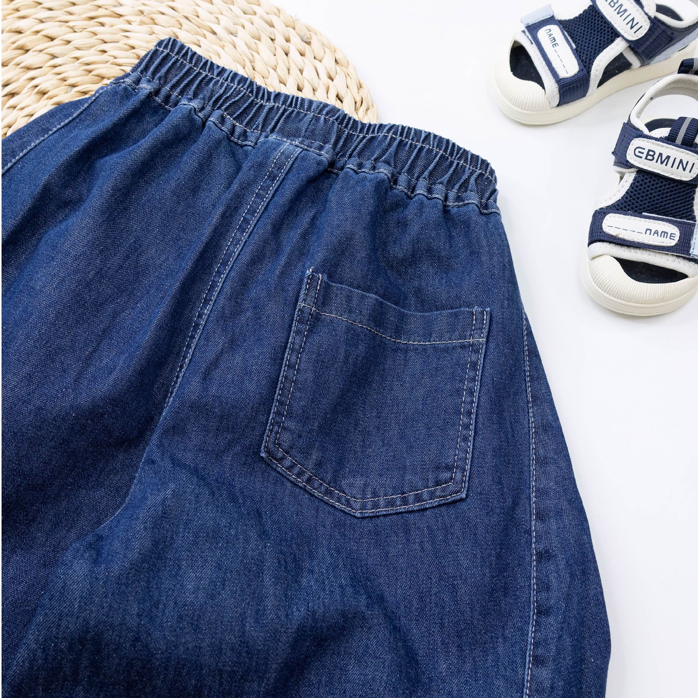 【H50803】潮流車縫設計牛仔休閒褲