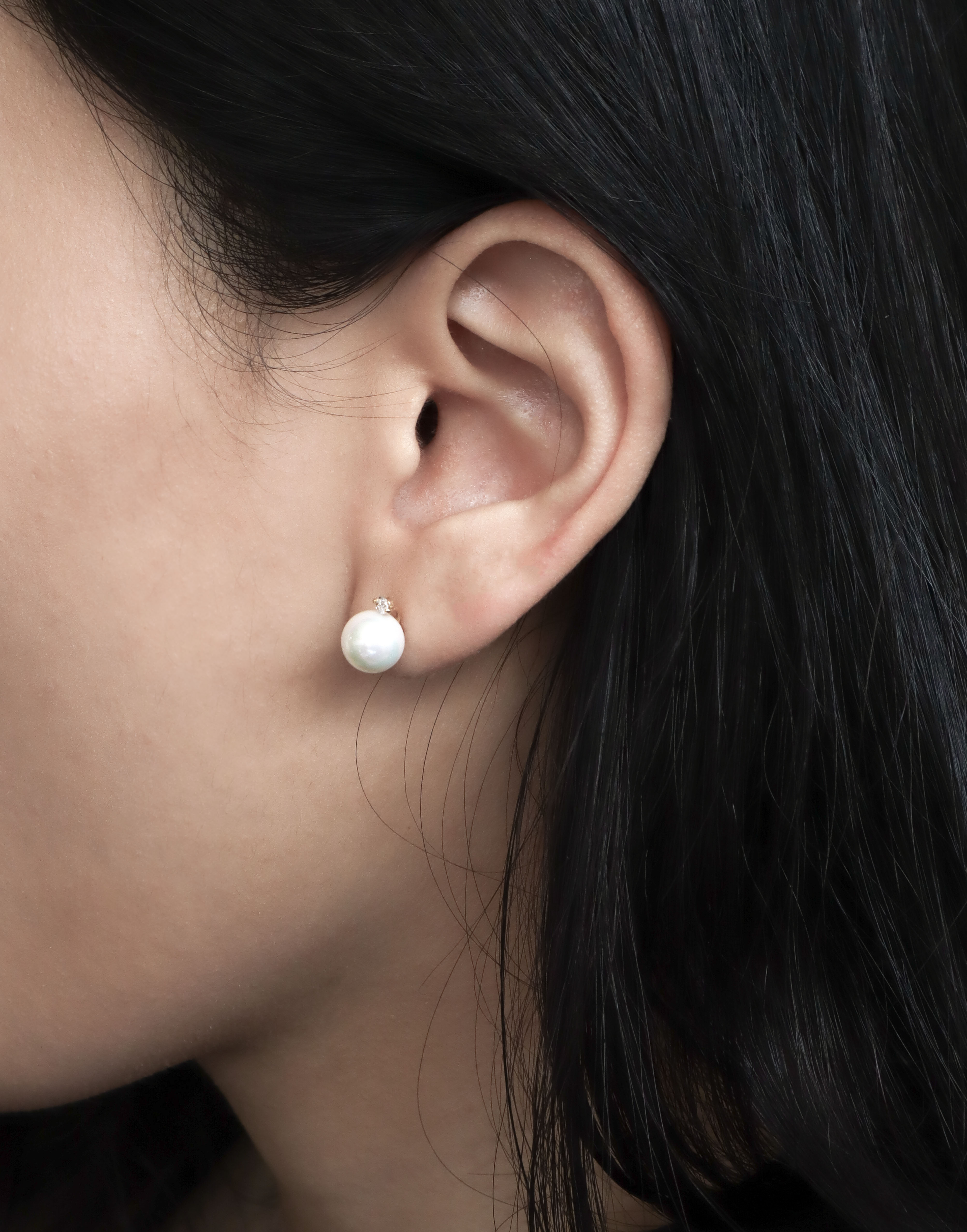 10K/經典大珍珠耳環