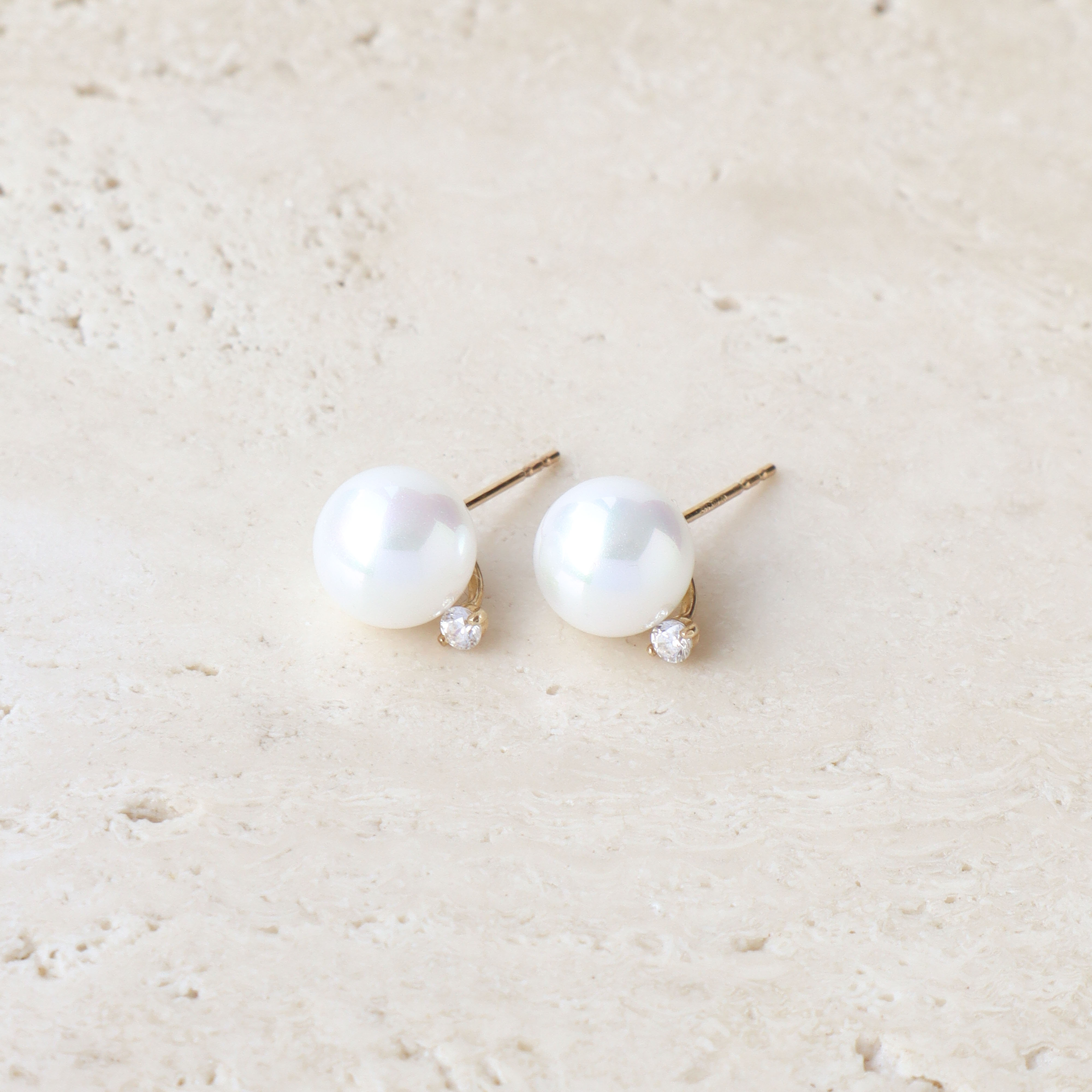 10K/經典大珍珠耳環