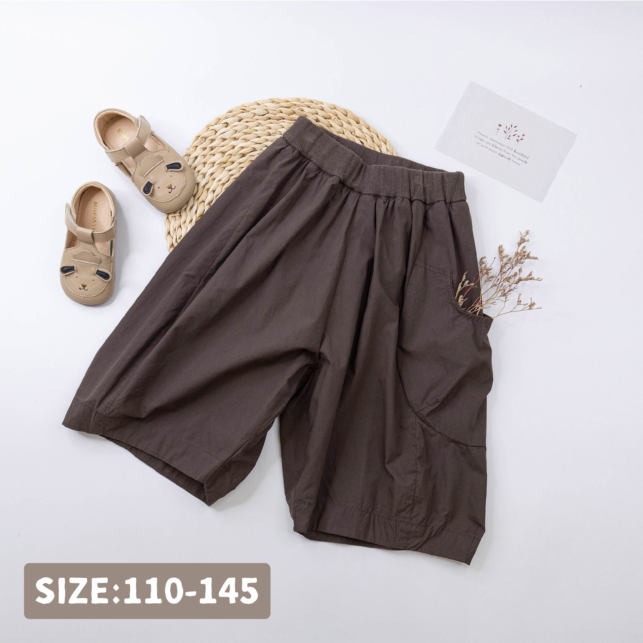 【H50809】流行單邊大口袋設計休閒褲