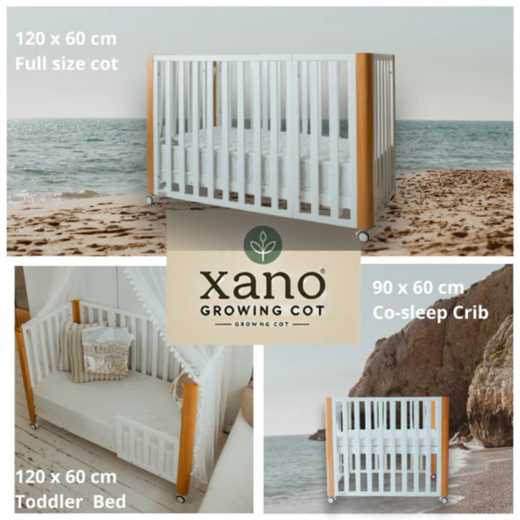 Xano 5合1成長嬰兒床 - 多功能環保嬰兒床，隨寶寶成長轉變