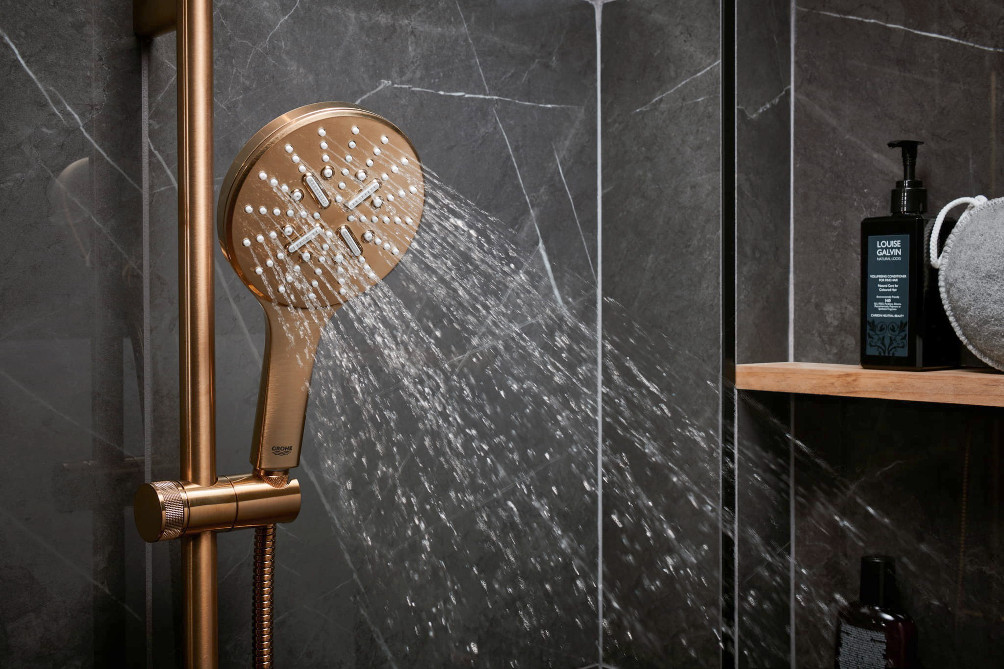 GROHE｜Rainshower SmartActive 三段式蓮蓬頭（玫瑰金）26574DA0