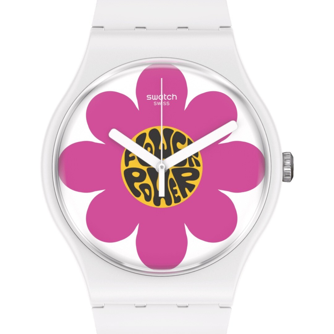 【Swatch】FLOWER HOUR SO32M104 41mm 現代鐘錶