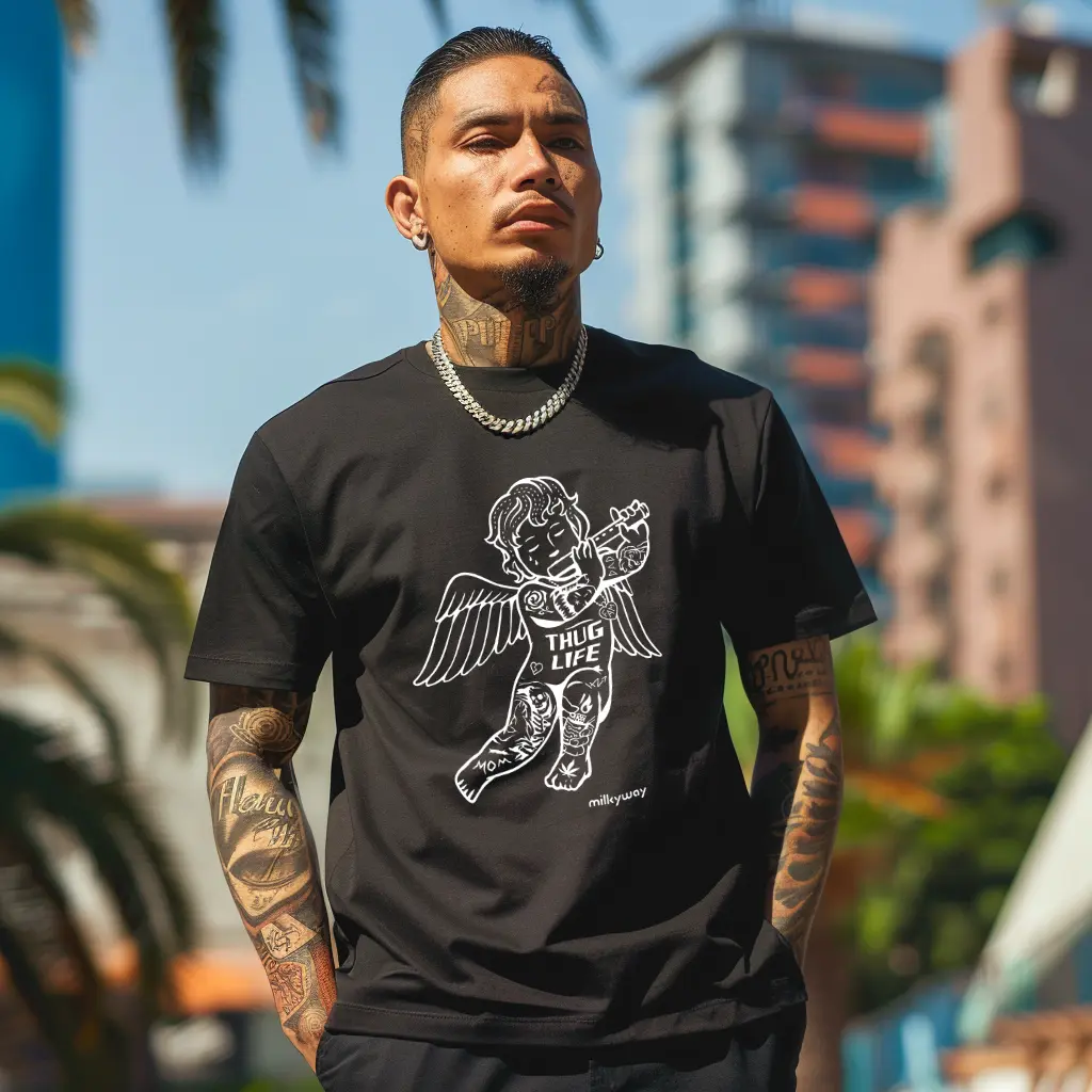 🇺🇸 MilkyWay - An Angels Thug Life Cotton T-shirt