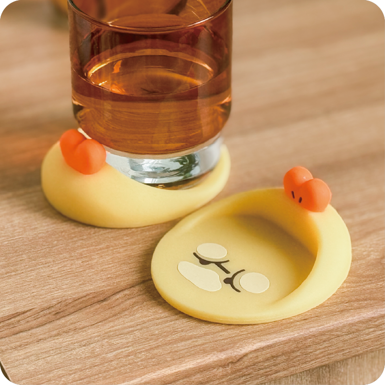 蝦餅矽膠造型杯墊