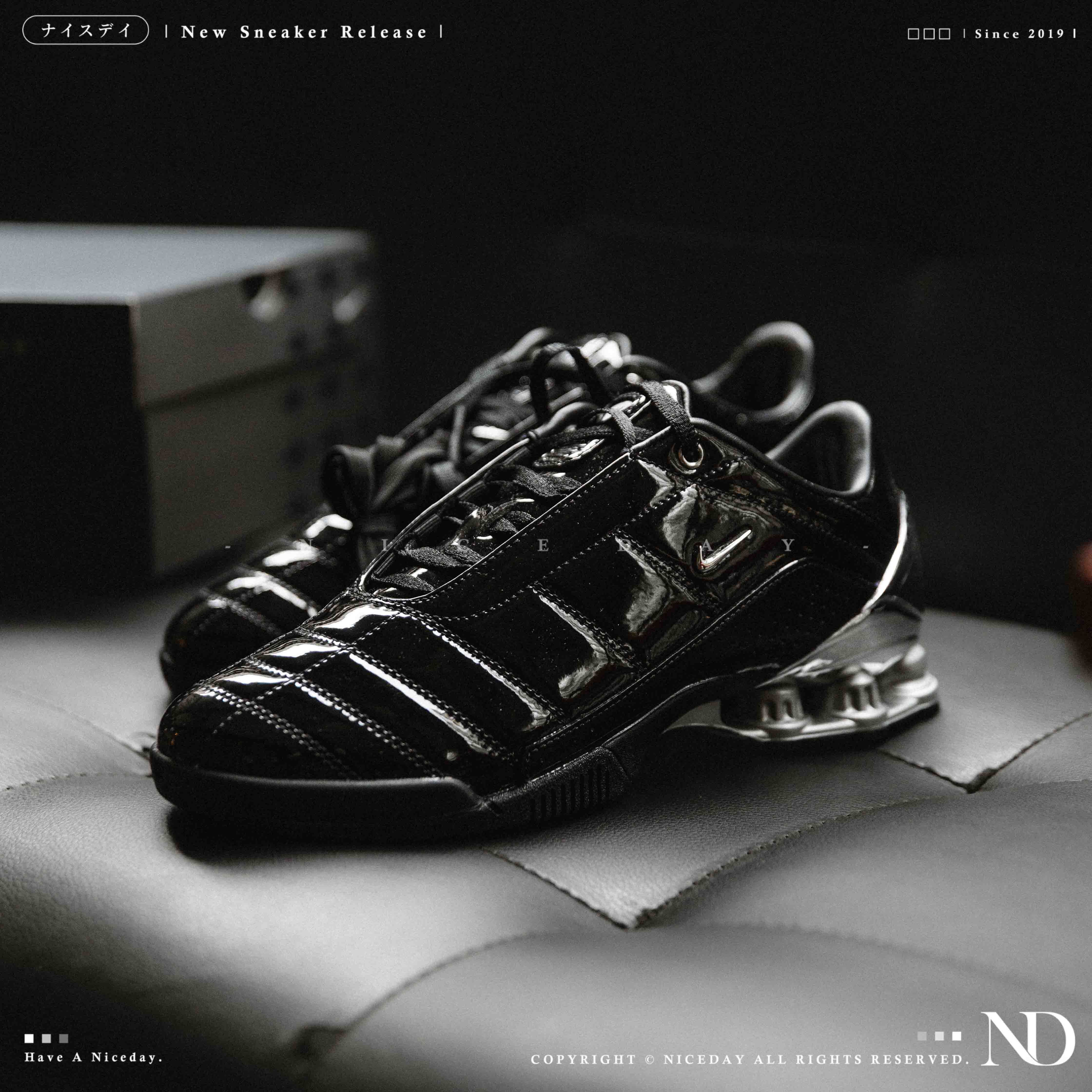 NICEDAY 代購 Maha Amsterdam x Nike Total 90 Shox 聯名 復古 黑 漆皮 亮面 IM9326-001