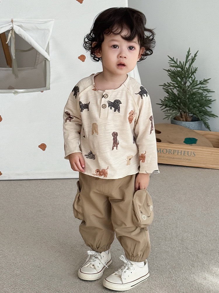 可愛圖案長袖上衣