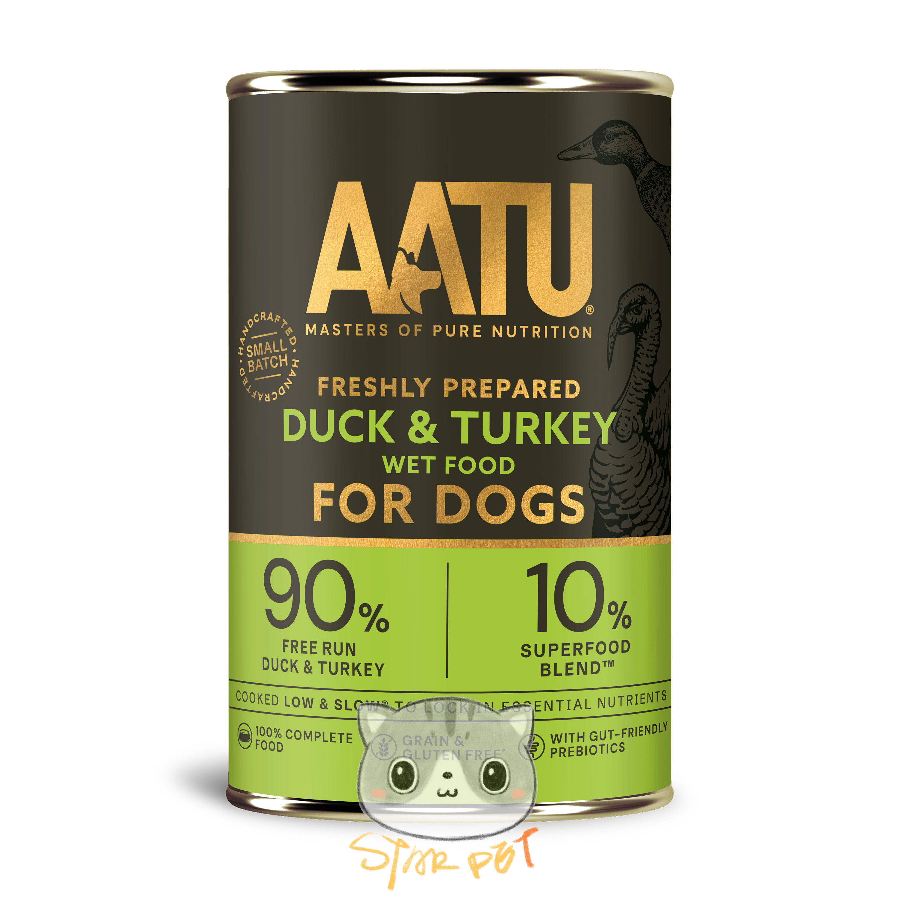 AATU Canned Dog Food - Duck & Turkey 400g x 6