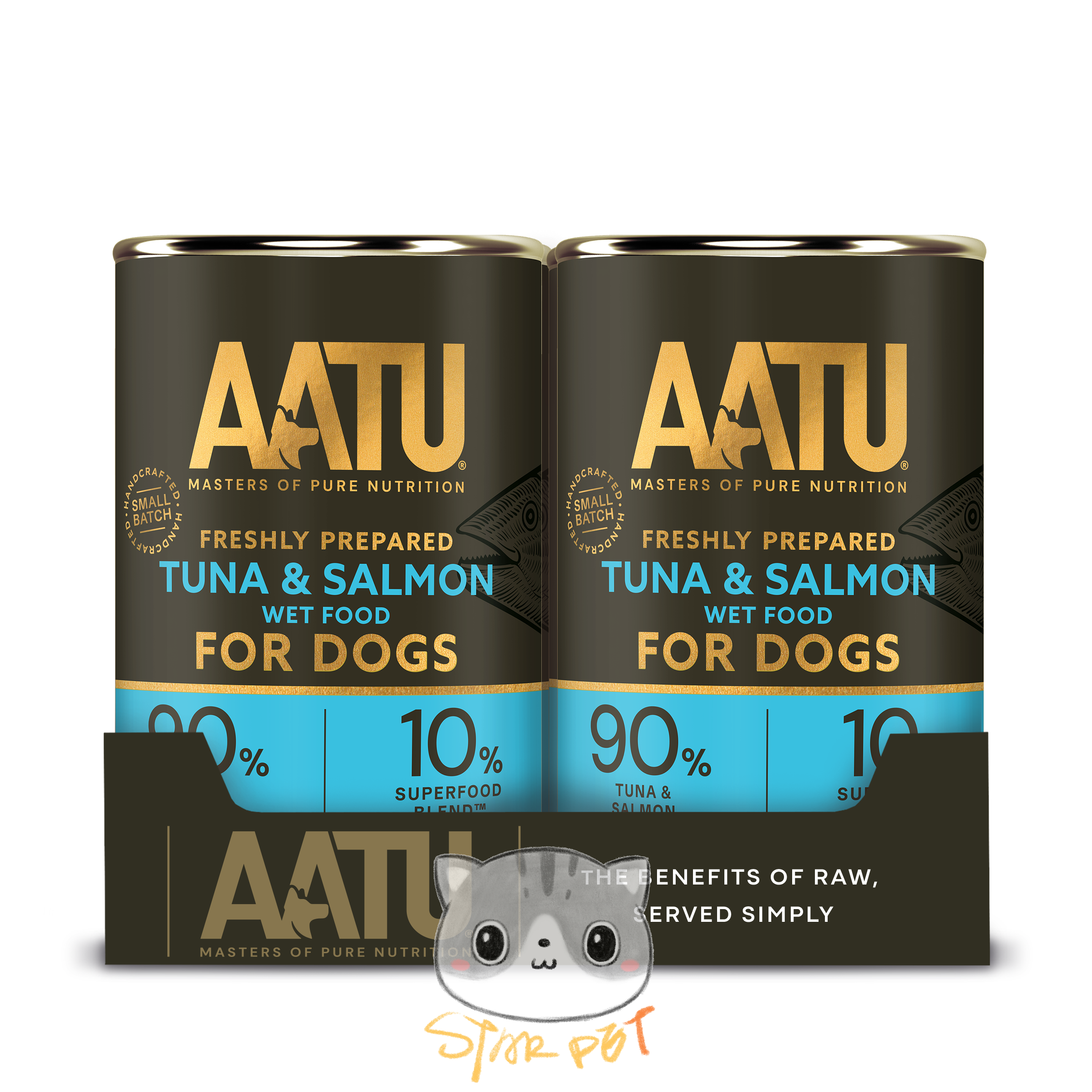 AATU Canned Dog Food - Tuna & Salmon 400g x 6
