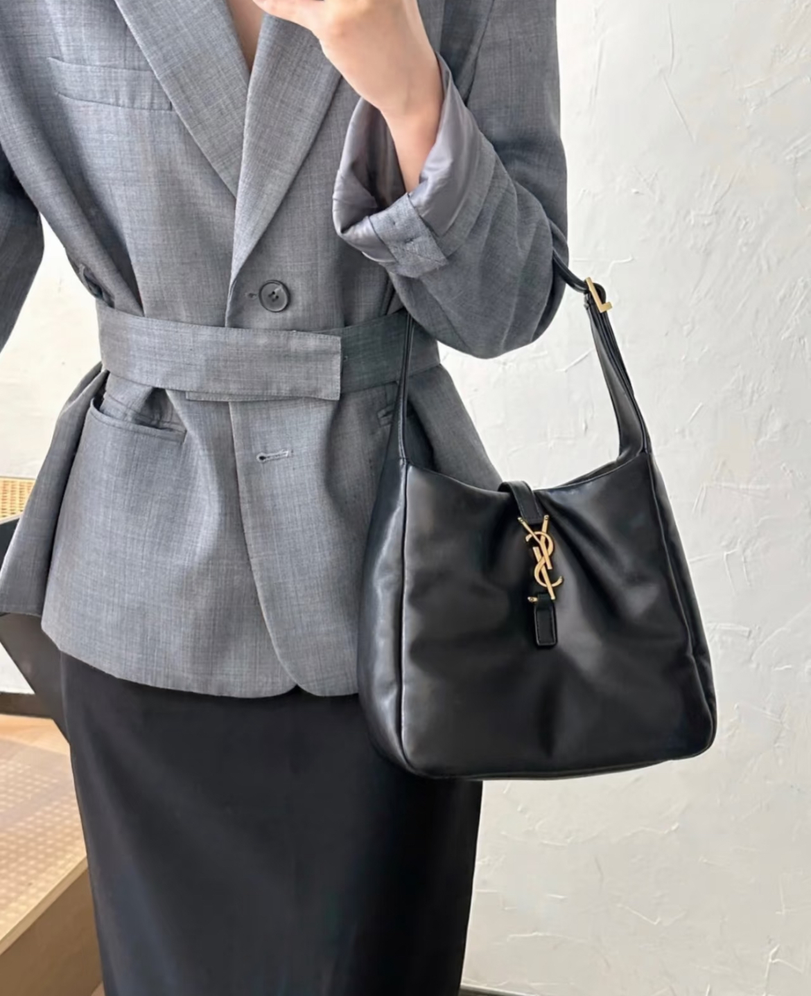 Saint Laurent YSL Le 5 À 7 Small Padded Bag Black 763480