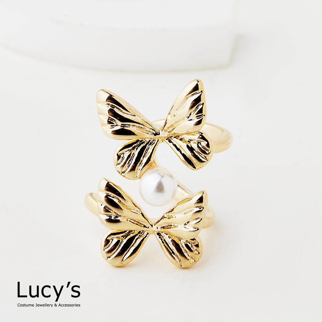 珍珠蝴蝶 耳骨夾 (二色) (124672/124673)