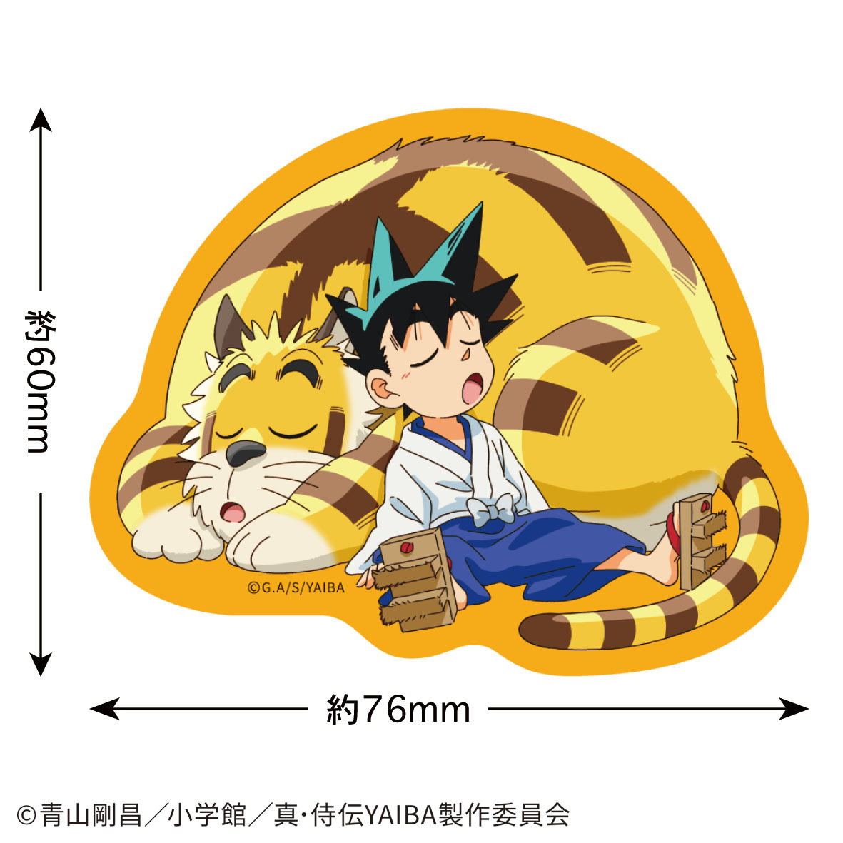 真·武士傳YAIBA日版貼紙-鐵劍&影虎