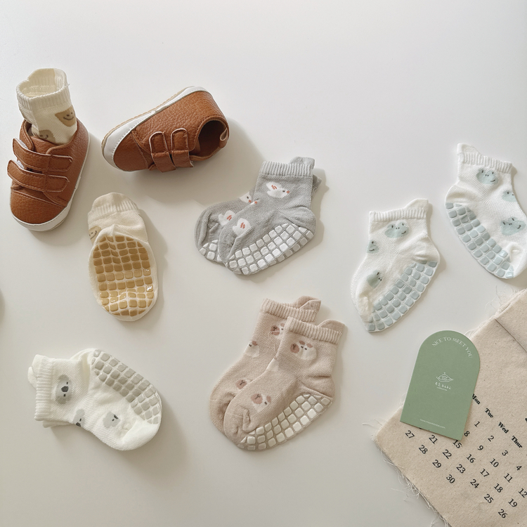 防滑可愛網眼襪組