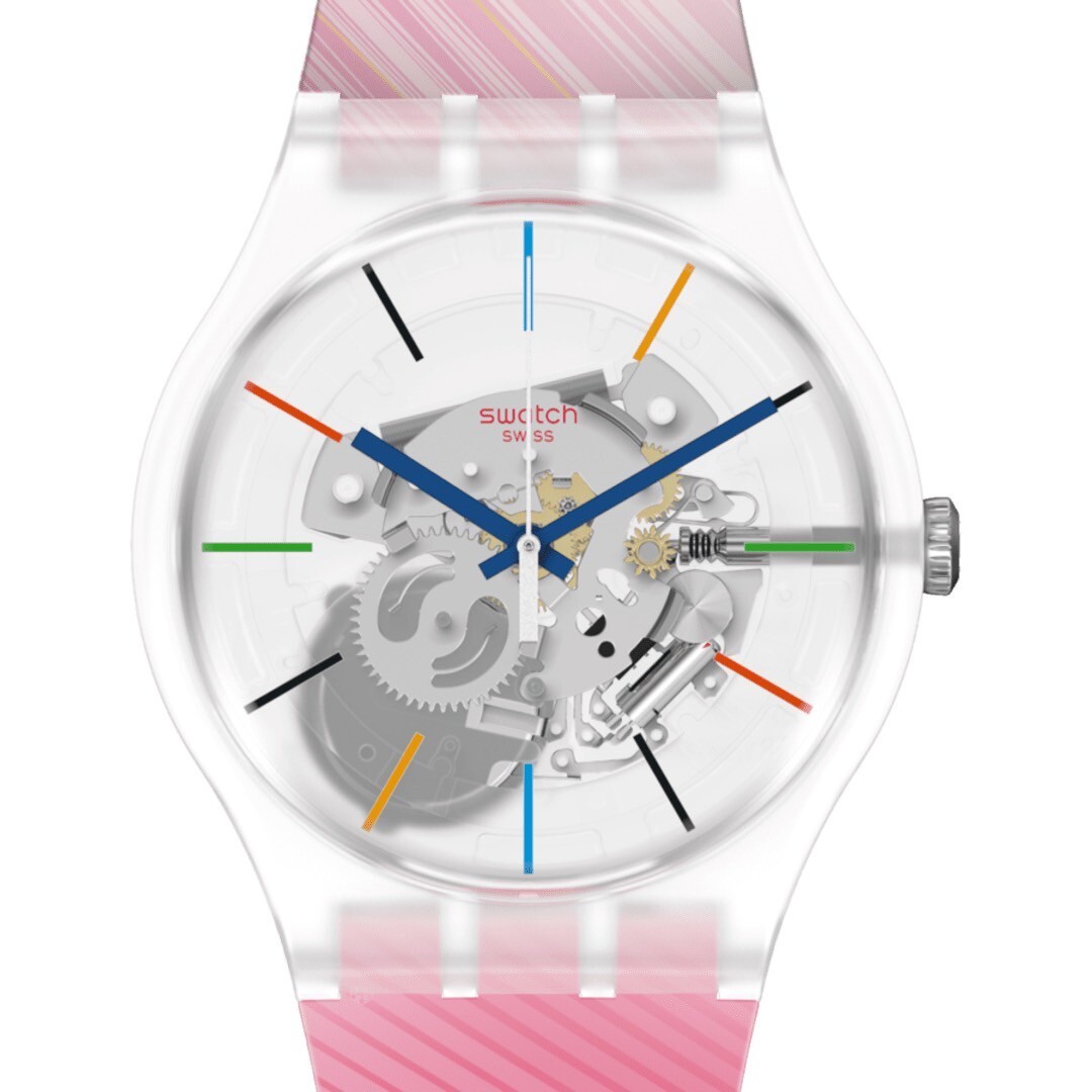 【Swatch】RED RIVERS AND MOUNTAINS SO29Z105 41mm 現代鐘錶