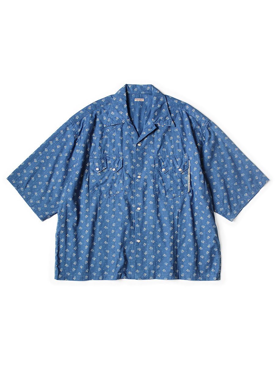 2025AW KAPITAL 平田和宏 寬版 棉麻 寶石 短袖 襯衫 現貨 K2504SS147