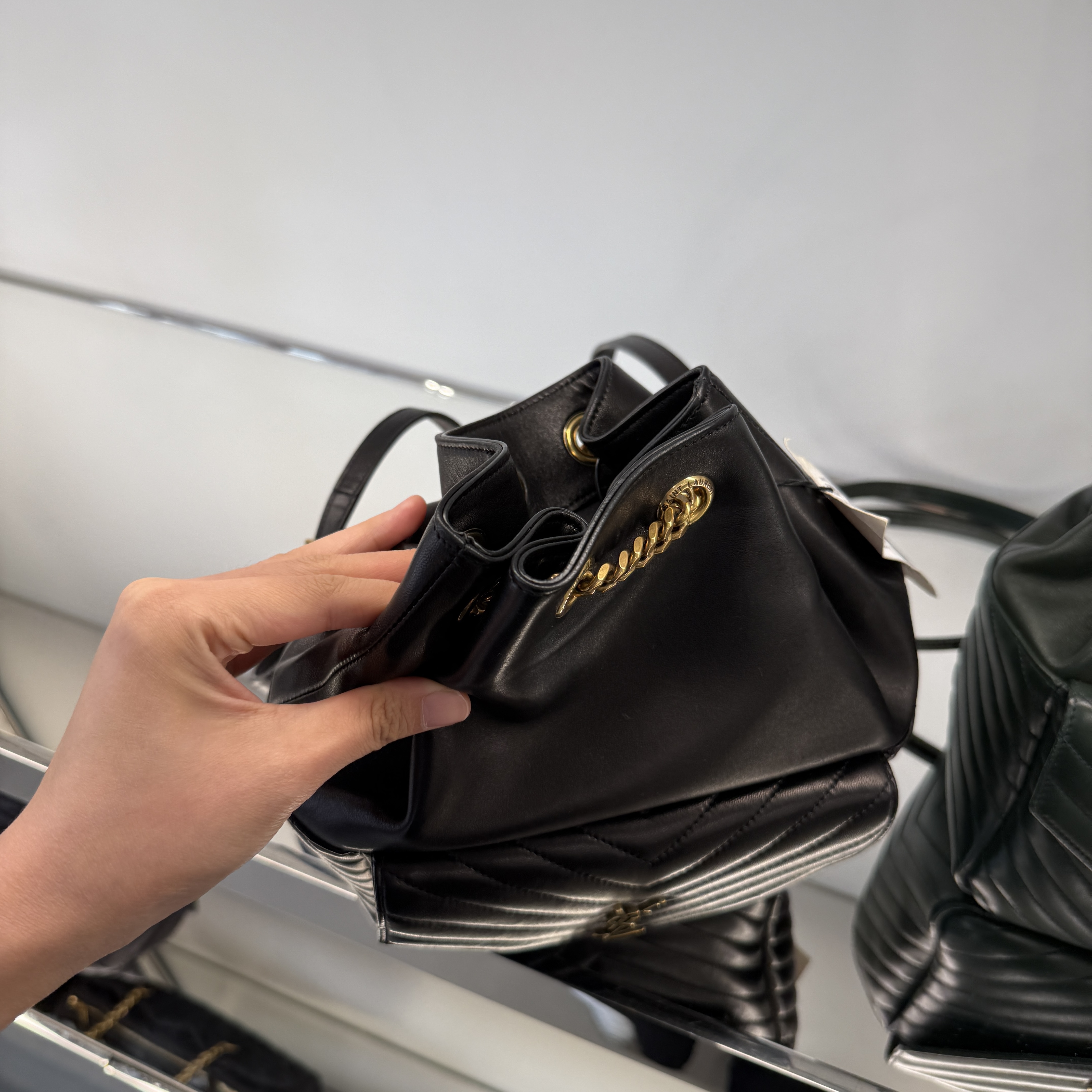 Saint Laurent Joe Leather Backpack 2 colors 672609