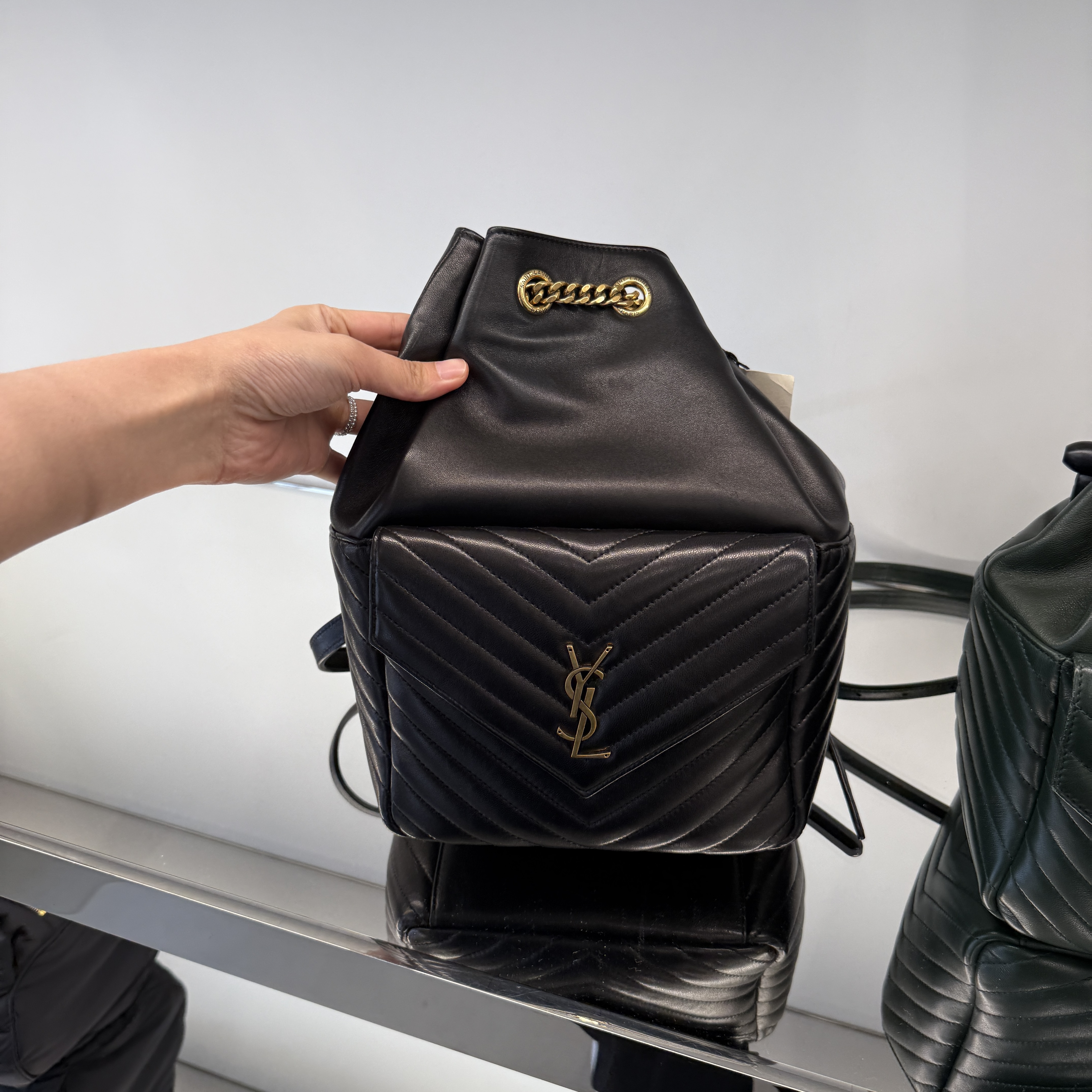 Saint Laurent Joe Leather Backpack 2 colors 672609