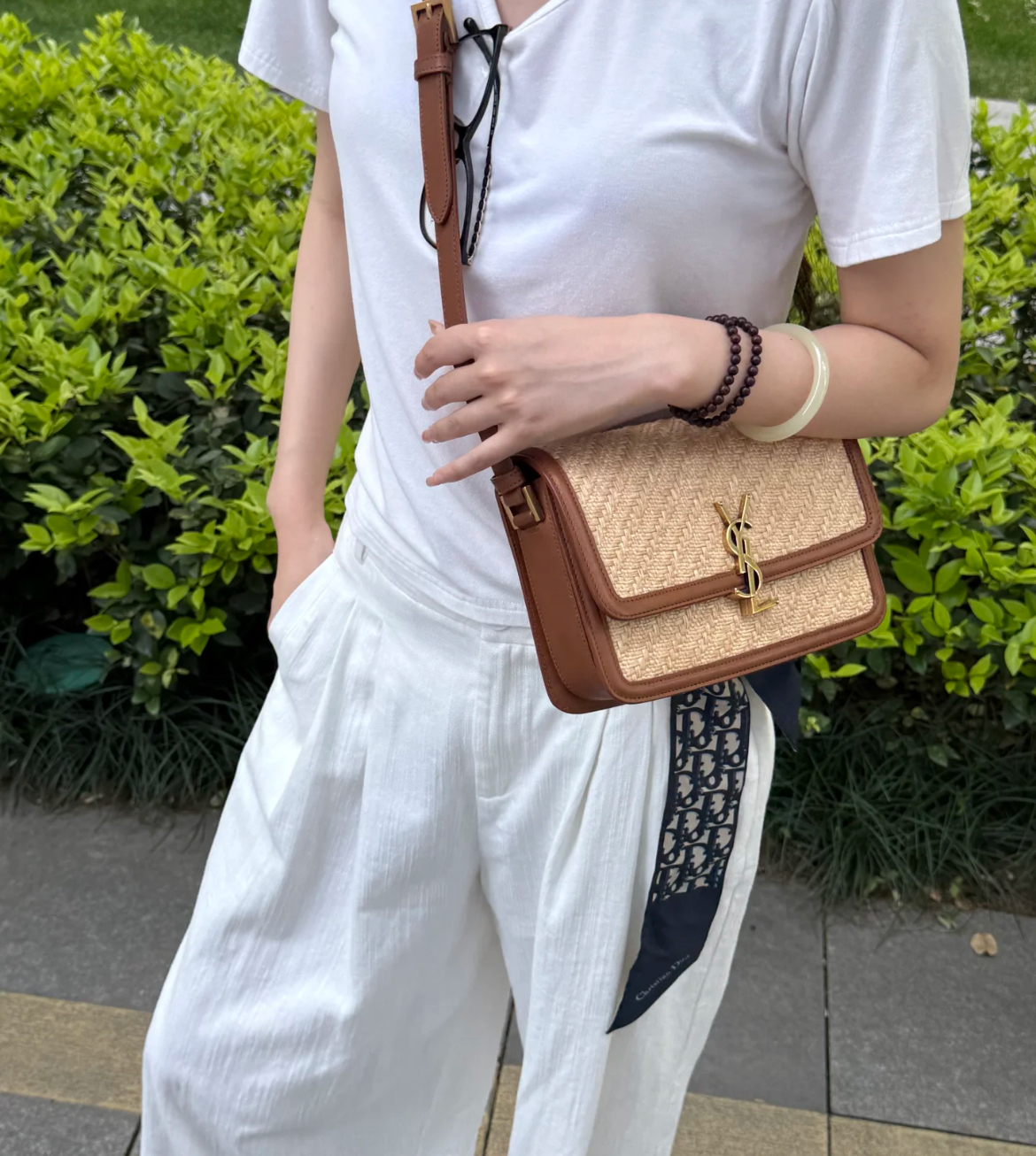 Saint Laurent Solferino Crossbody Bag Natural 634305