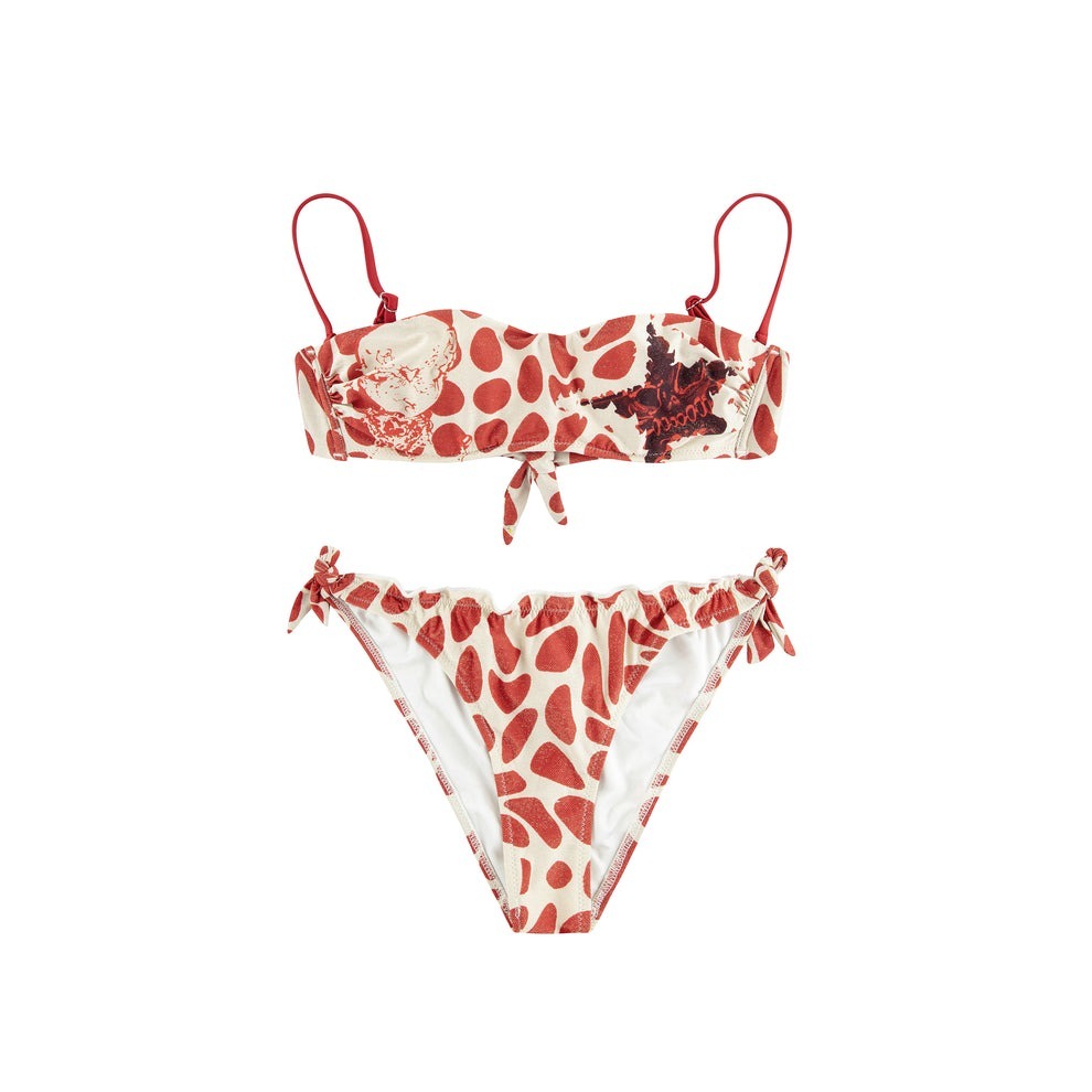LUSIVE｜印花瑪麗比基尼 Blood Print Deconstructed Bikini (Red)