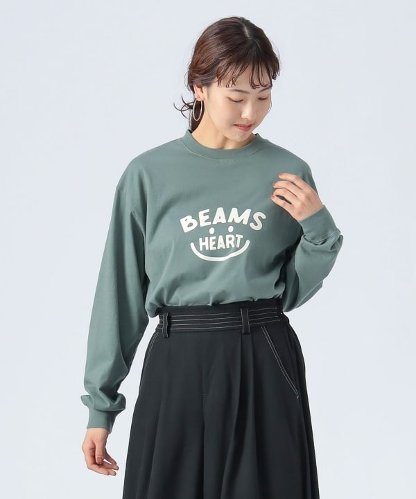 BEAMS Smile Logo Long Sleeve T-Shirt