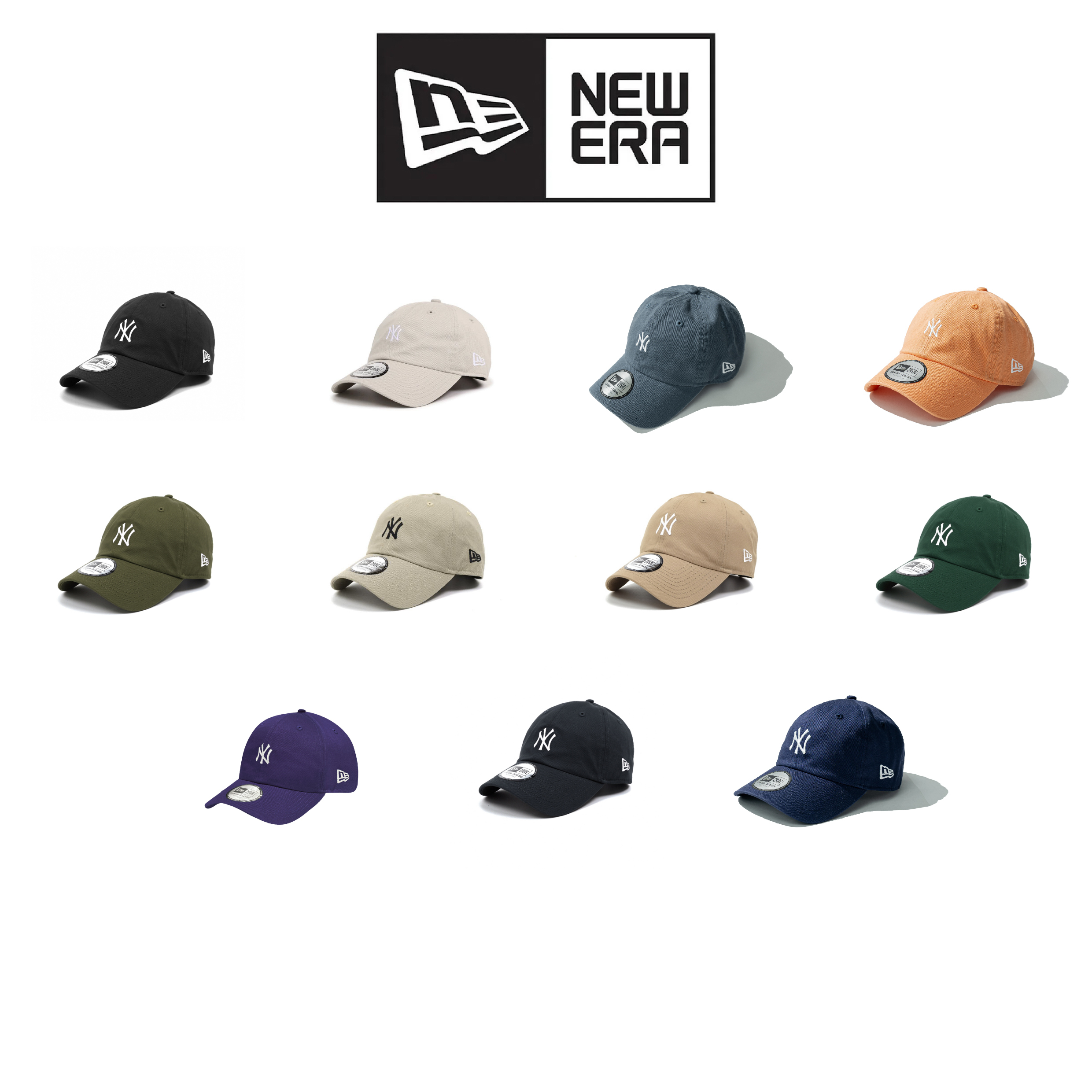 New Era Casual Classic Essential Color Era 洋基 刺繡棒球帽