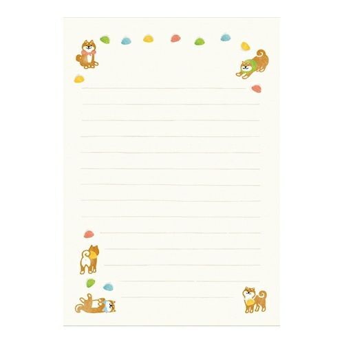 古川紙工 印章圖案 和紙信紙組: LLH5 柴犬的差事