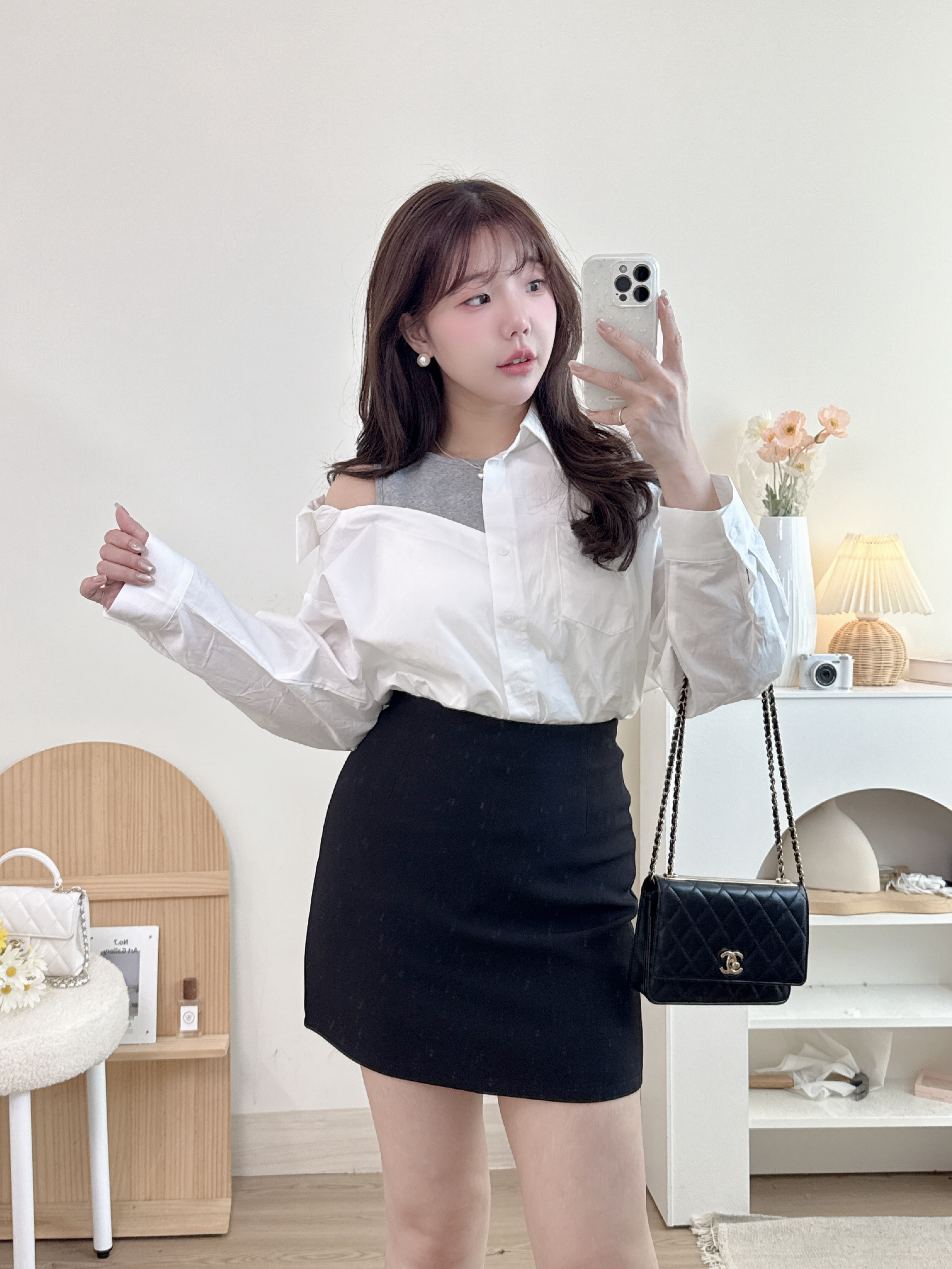 簡約韓版西裝短裙 5色