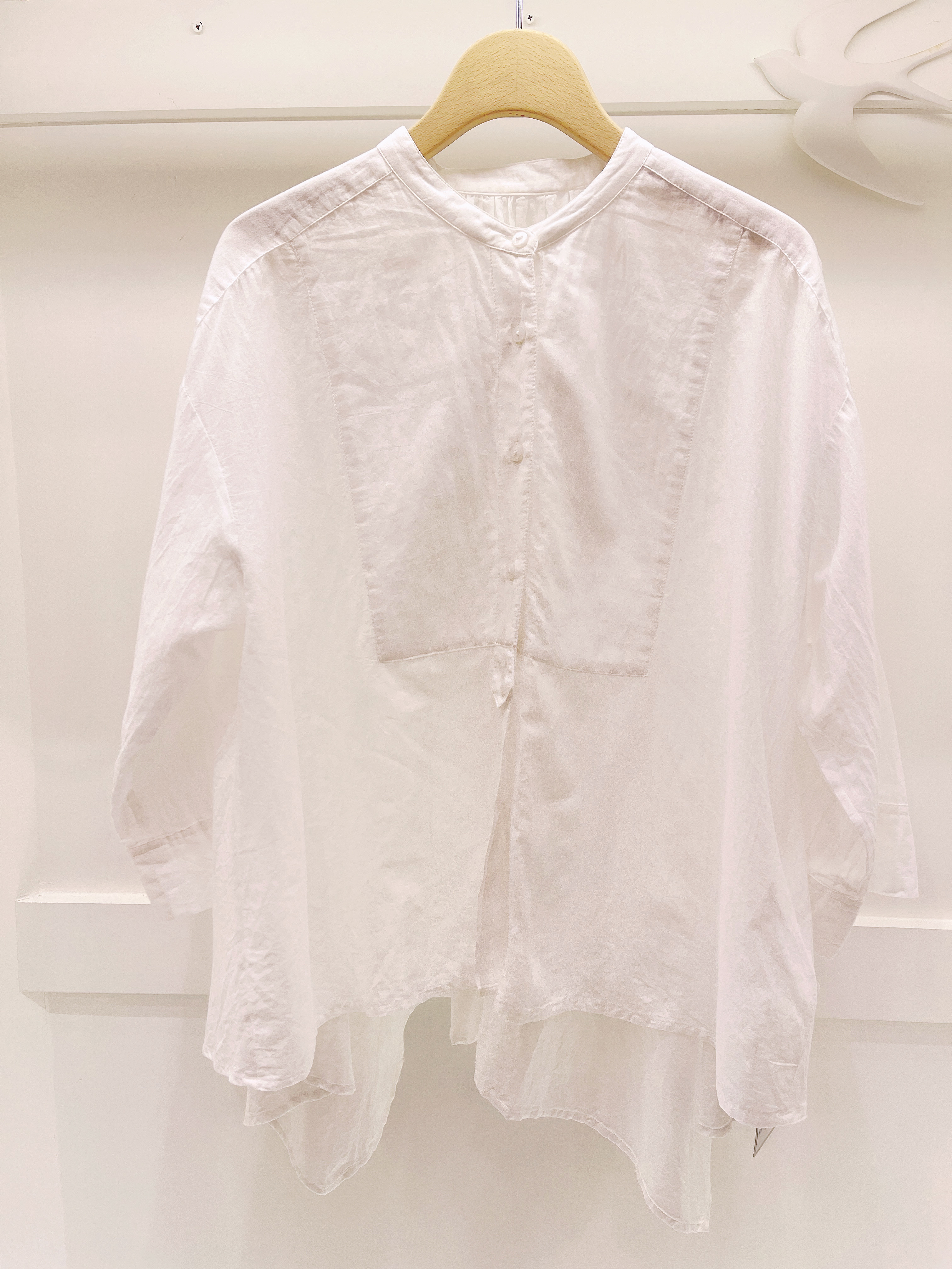 棉質薄紗輕薄襯衫