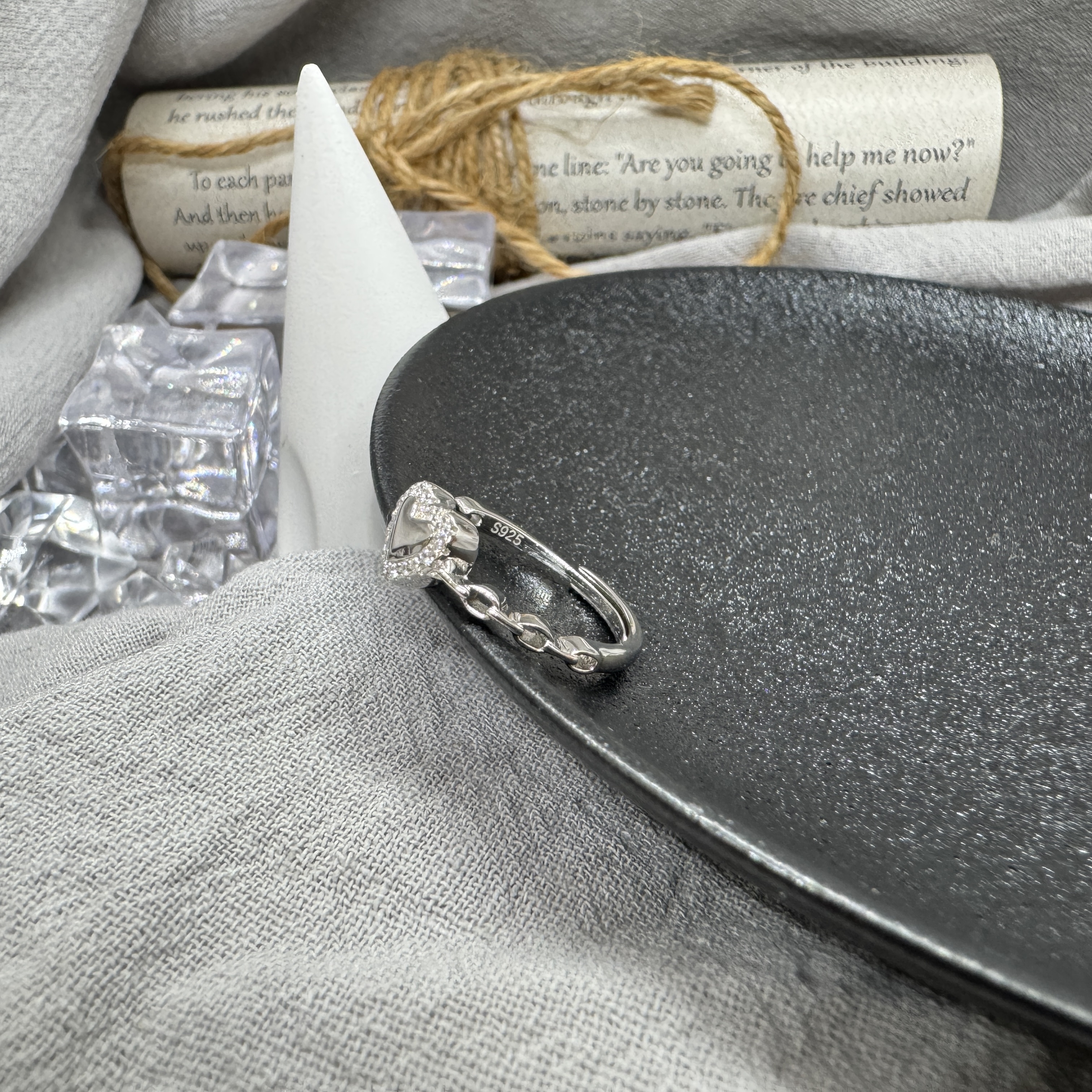 星鏈心戒 – 純銀戒指