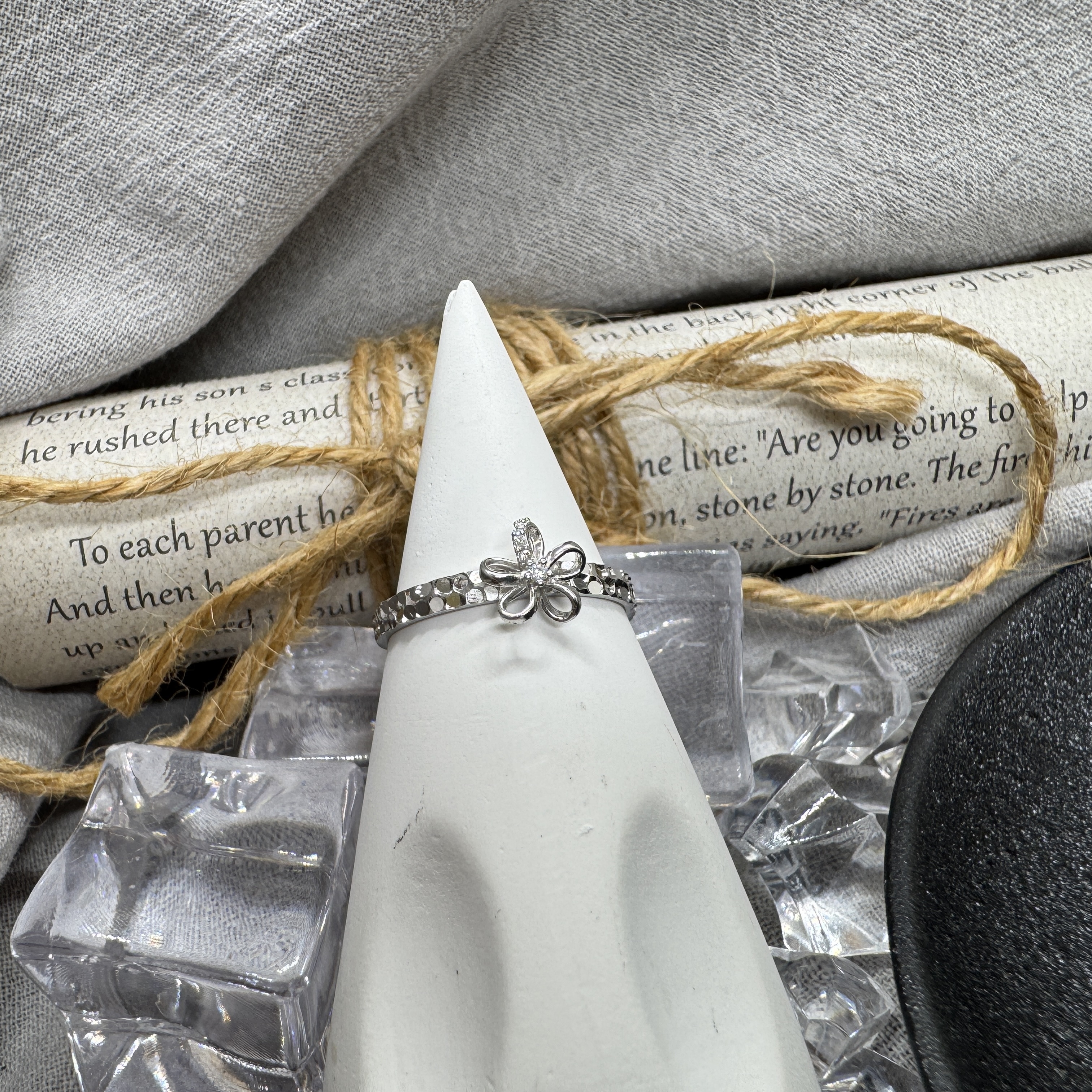 冰花戒 - 純銀戒指